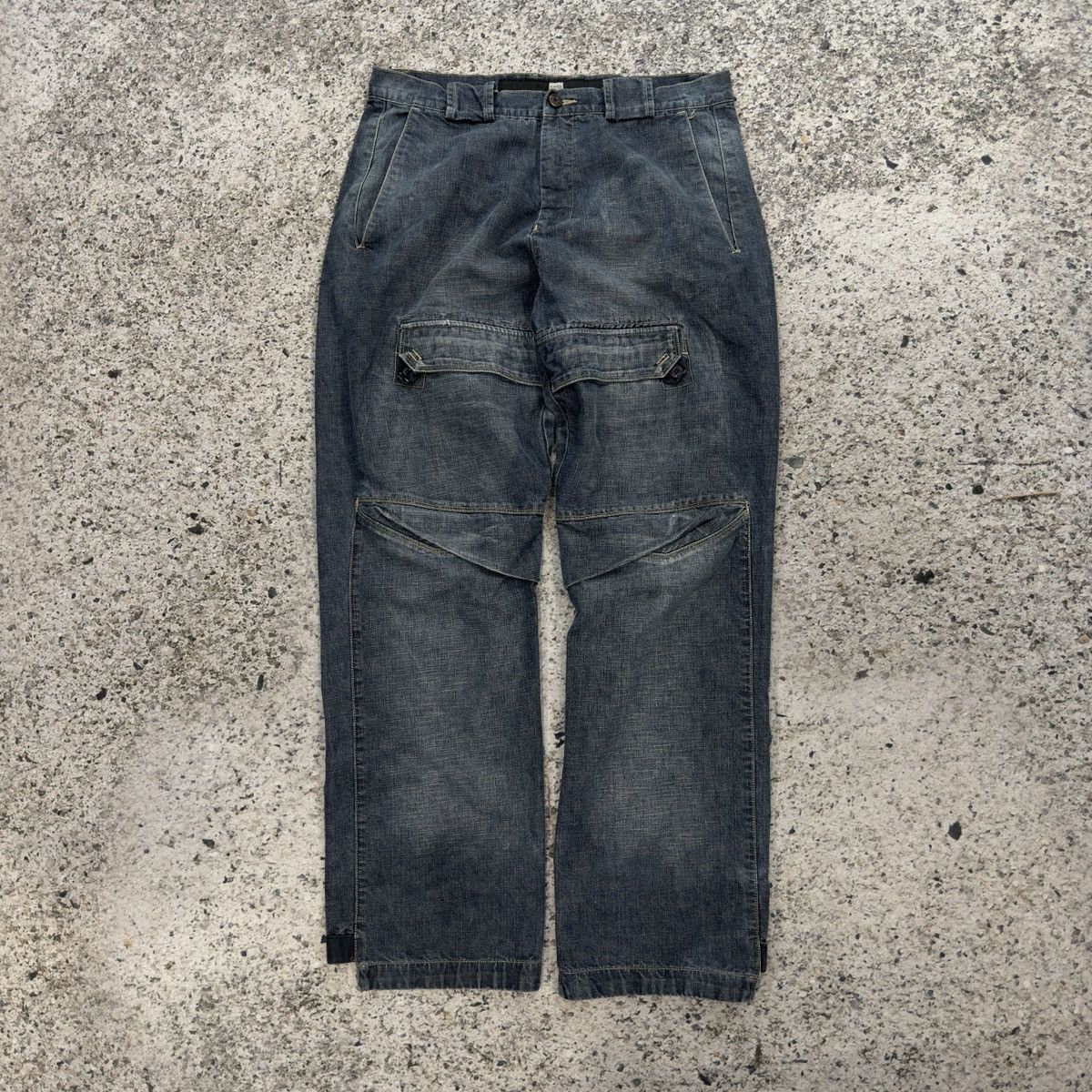Marithe + Francois Girbaud 90s Y2K Marithe Francois Girbaud Cargo Jeans Skater Size US 34 / EU 50 - 1 Thumbnail