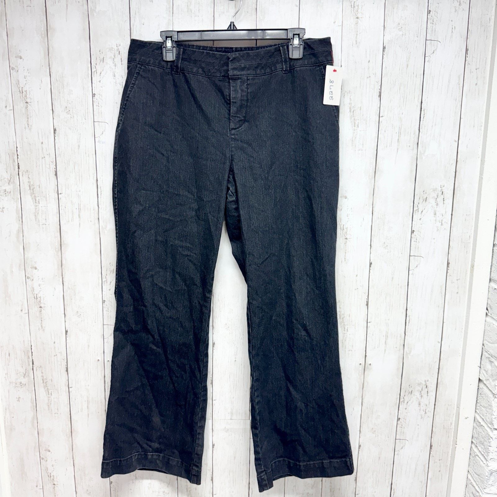 Coldwater Creek Coldwater Creek Pants P14 Black Denim Wide Flared Leg Jeans Size 35" - 1 Thumbnail