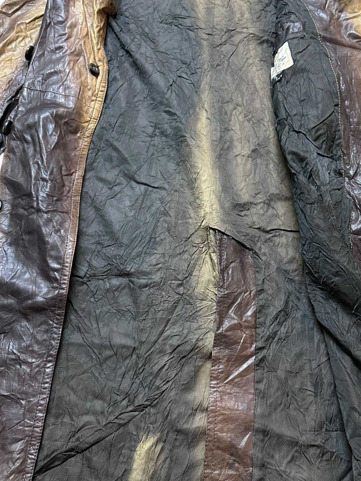 4GSELLER Vintage Japanese Brand Leather German Style trenchcoat Size XL / US 12-14 / IT 48-50 - 8 Thumbnail