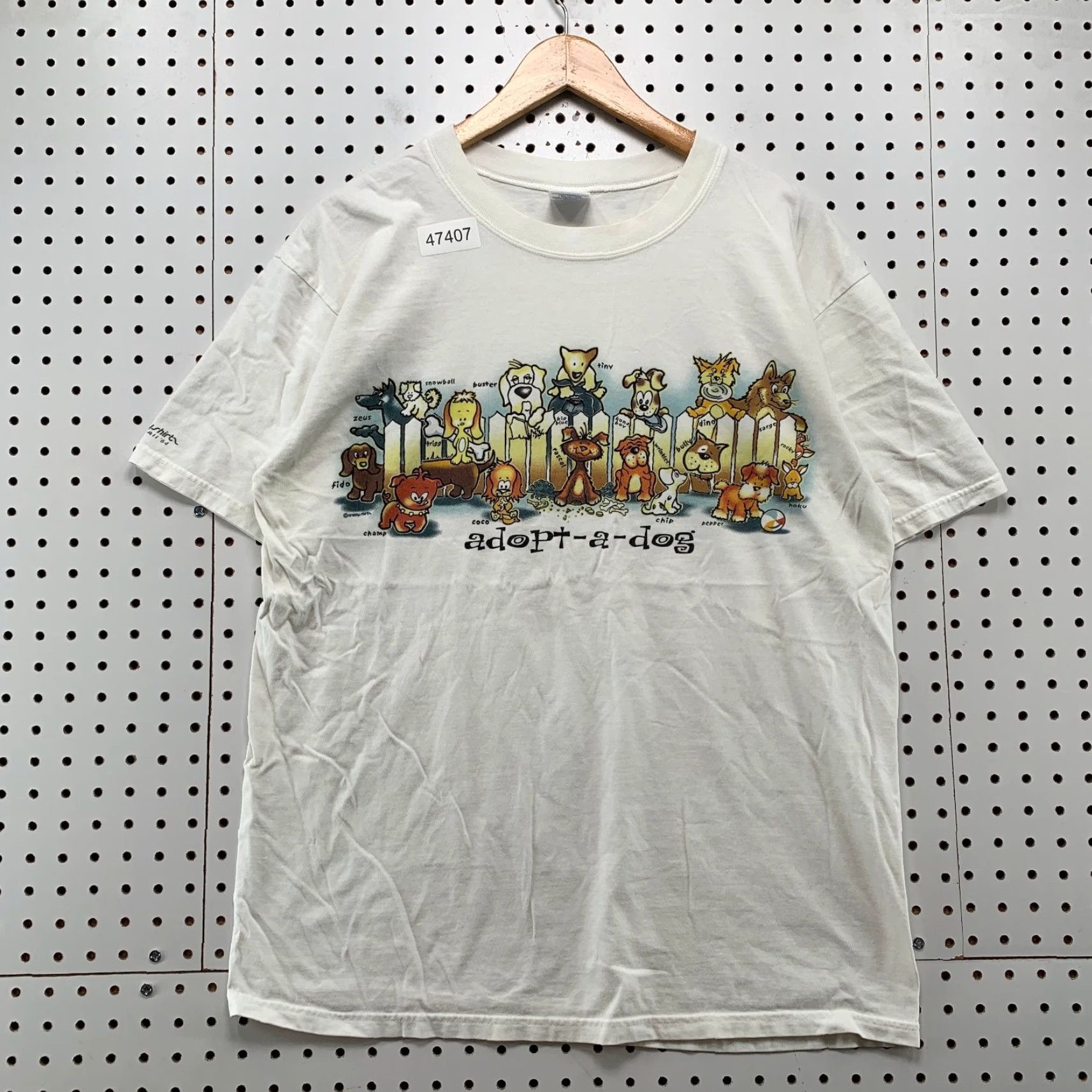 Vintage VINTAGE Crazy Shirts Adopt A Dog Hawaii T Shirt Mens Large White Short Sleeve Size US L / EU 52-54 / 3 - 2 Thumbnail