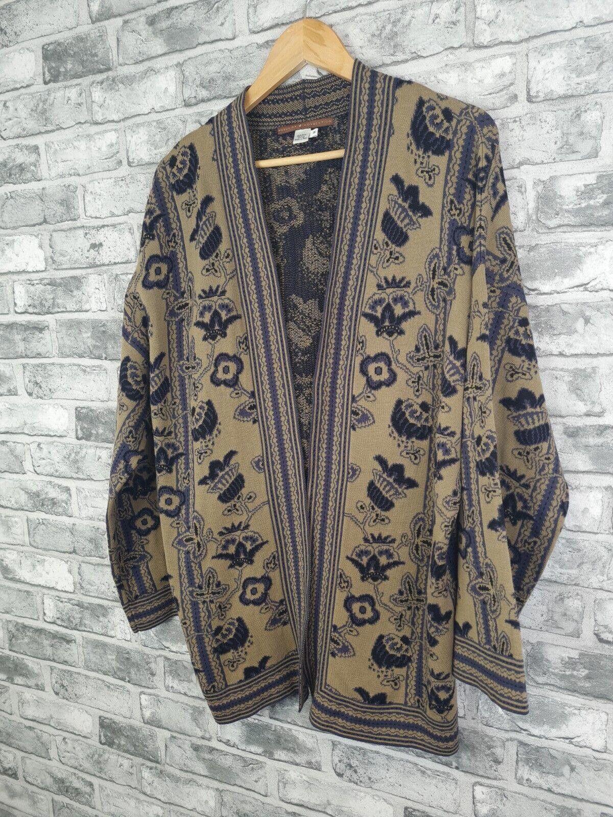 Designer Peruvian Connection Cardigan Size Medium Fit 12 14 Size M / US 6-8 / IT 42-44 - 2 Thumbnail