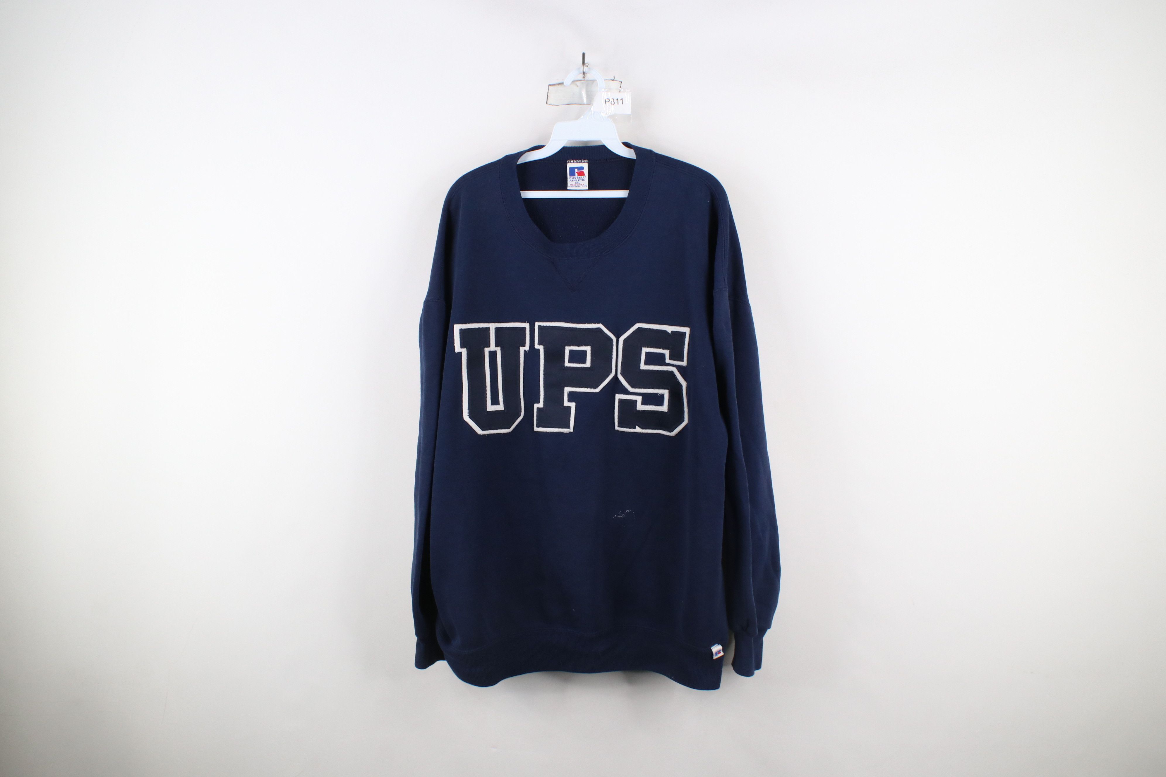 Russell Athletic × Vintage Vintage 90s Russell Athletic Crewneck Sweatshirt Blue USA Size US XXL / EU 58 / 5 - 1 Thumbnail