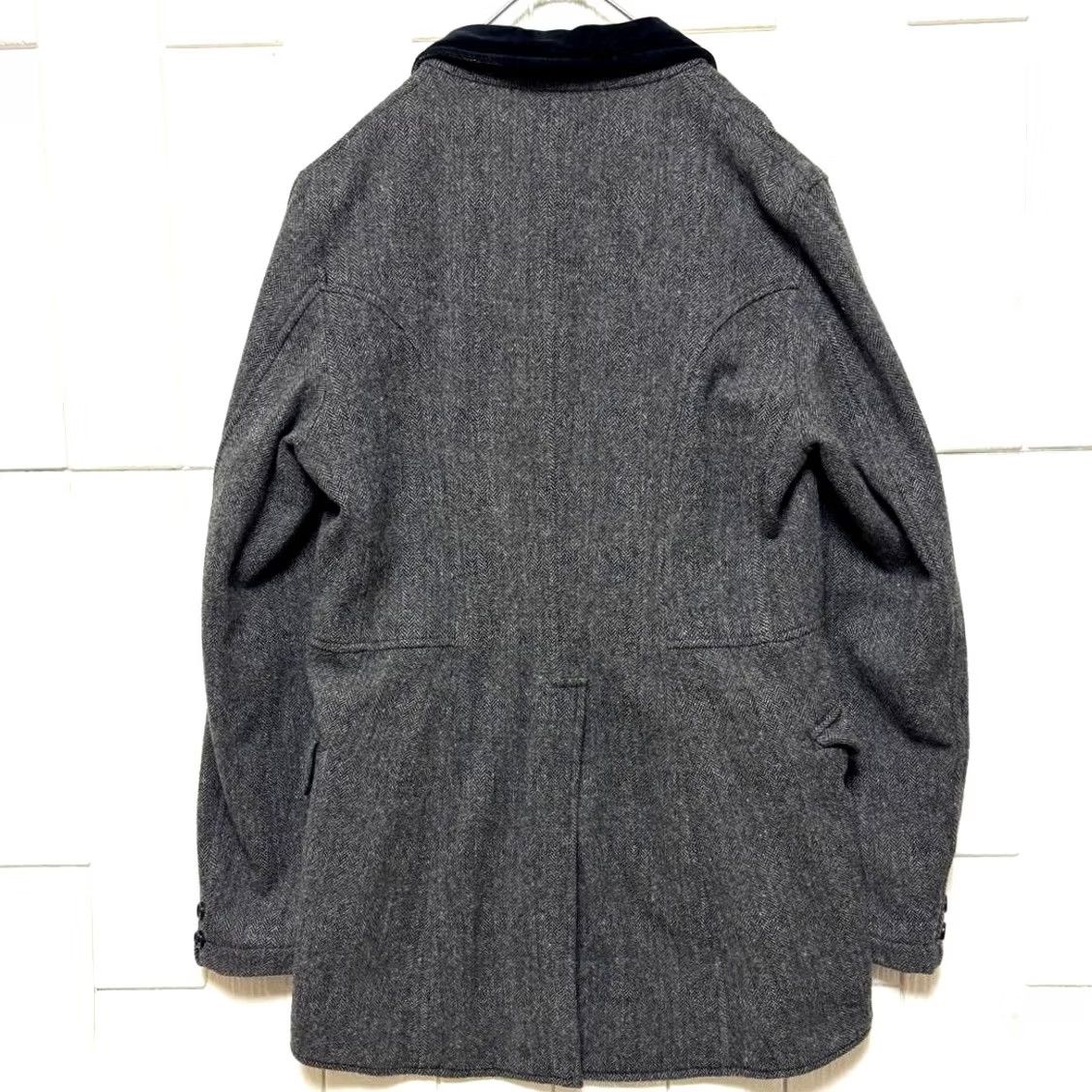 Engineered Garments ENGINEERED GARMENTS Swallowtail Herringbone Tweed Velour Collar Jacket - Gray - S Size US S / EU 44-46 / 1 - 7 Thumbnail