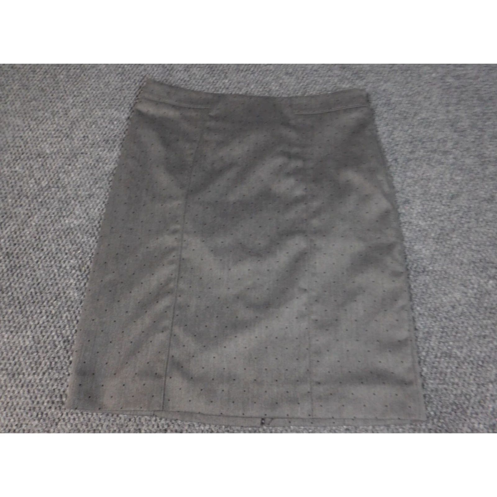 Banana Republic Banana Republic Skirt Women 4 Gray A-Line Knee Length Zipper Lined Polyester Canvas Casual Regular 90s American Vintage No Size 27" / US 4 / IT 40 - 3 Thumbnail