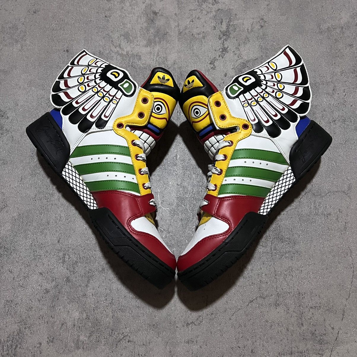Adidas × Jeremy Scott Jeremy Scott Adidas Forum Hi Totem Eagle Wings Size US 9 / EU 42 - 3 Thumbnail