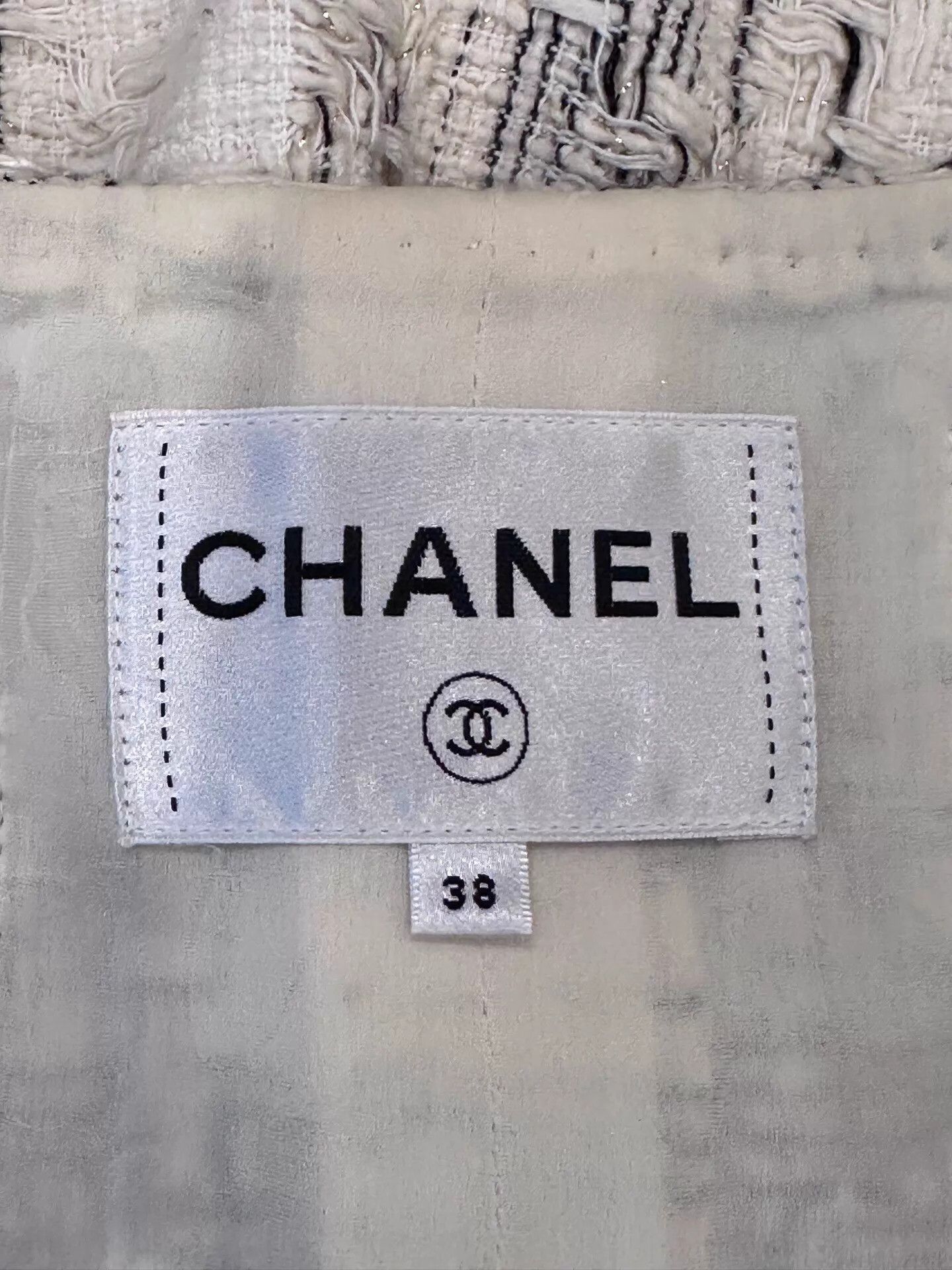 Chanel Chanel CC Colorblocked Tartan Tassel Wool Jacket Women's Size S / US 4 / IT 40 - 6 Thumbnail