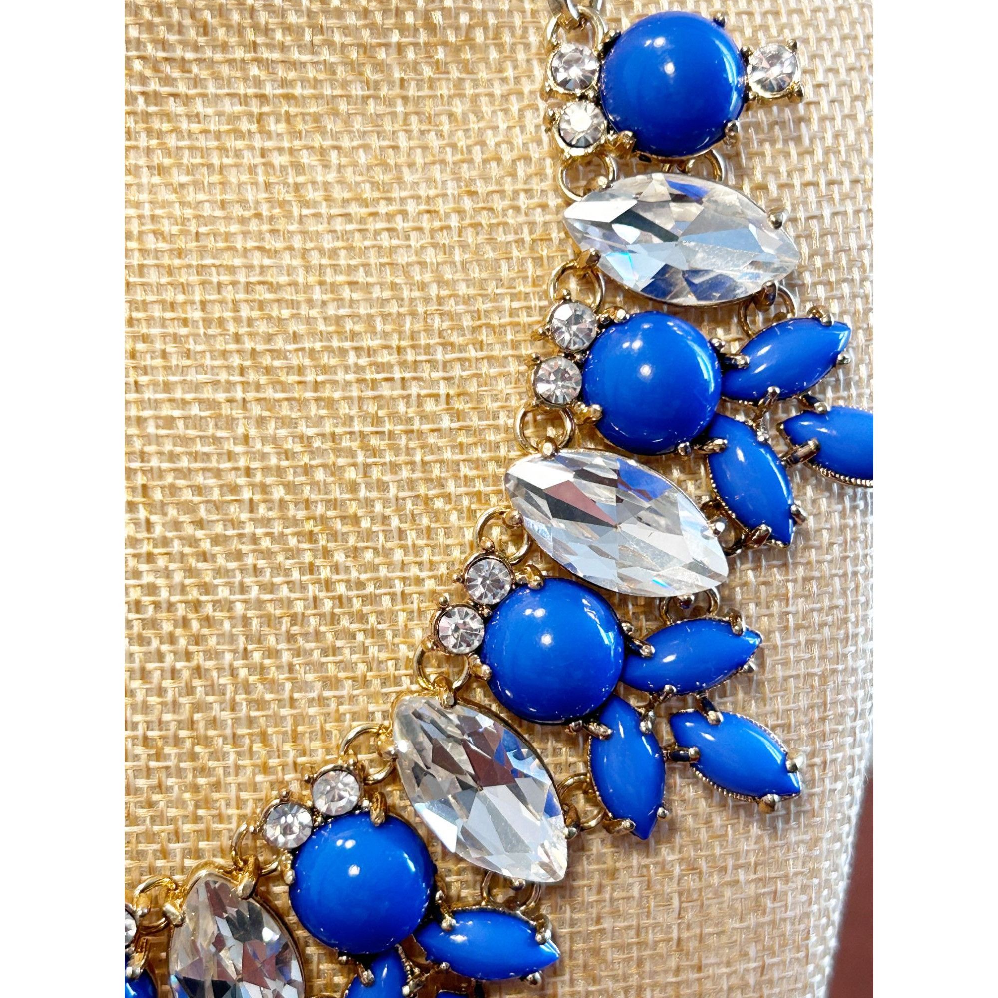 J.Crew J. Crew Round Teardrop Rhinestone Bib Statement Necklace in Size ONE SIZE - 3 Thumbnail