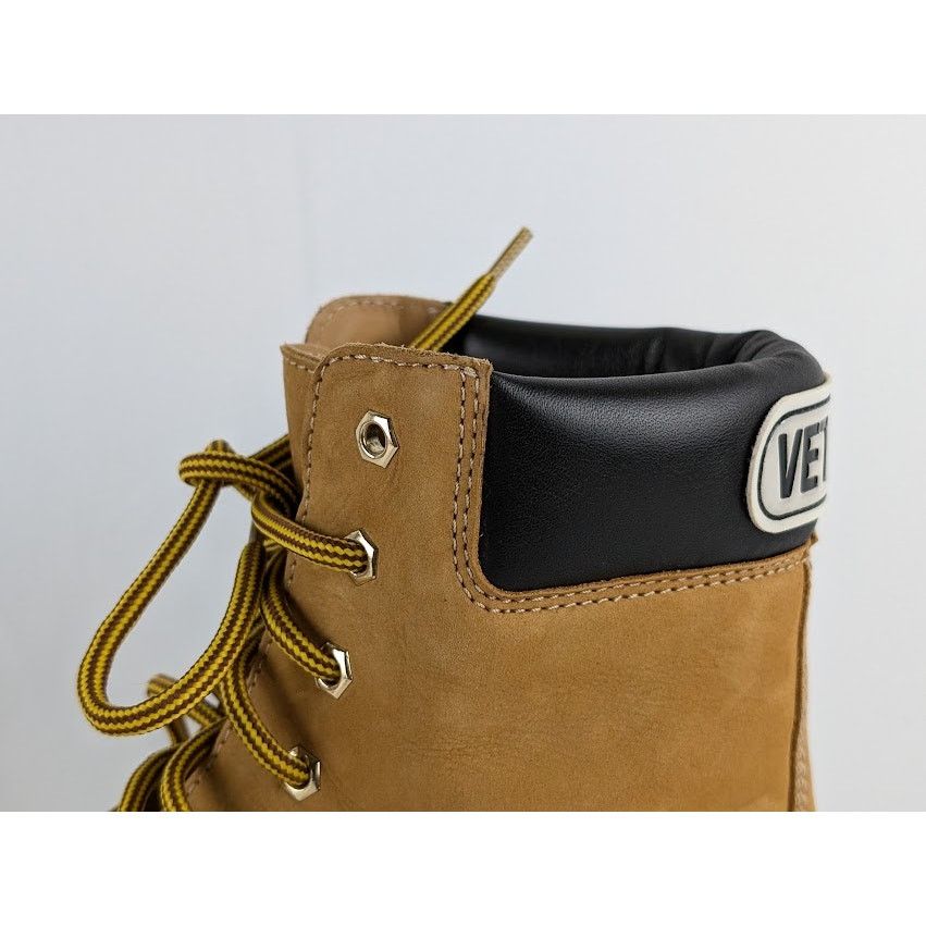 Vetements o1rshd1 Suede Logo Cuff Trucker Boots in Beige Size US 12 / EU 45 - 4 Thumbnail