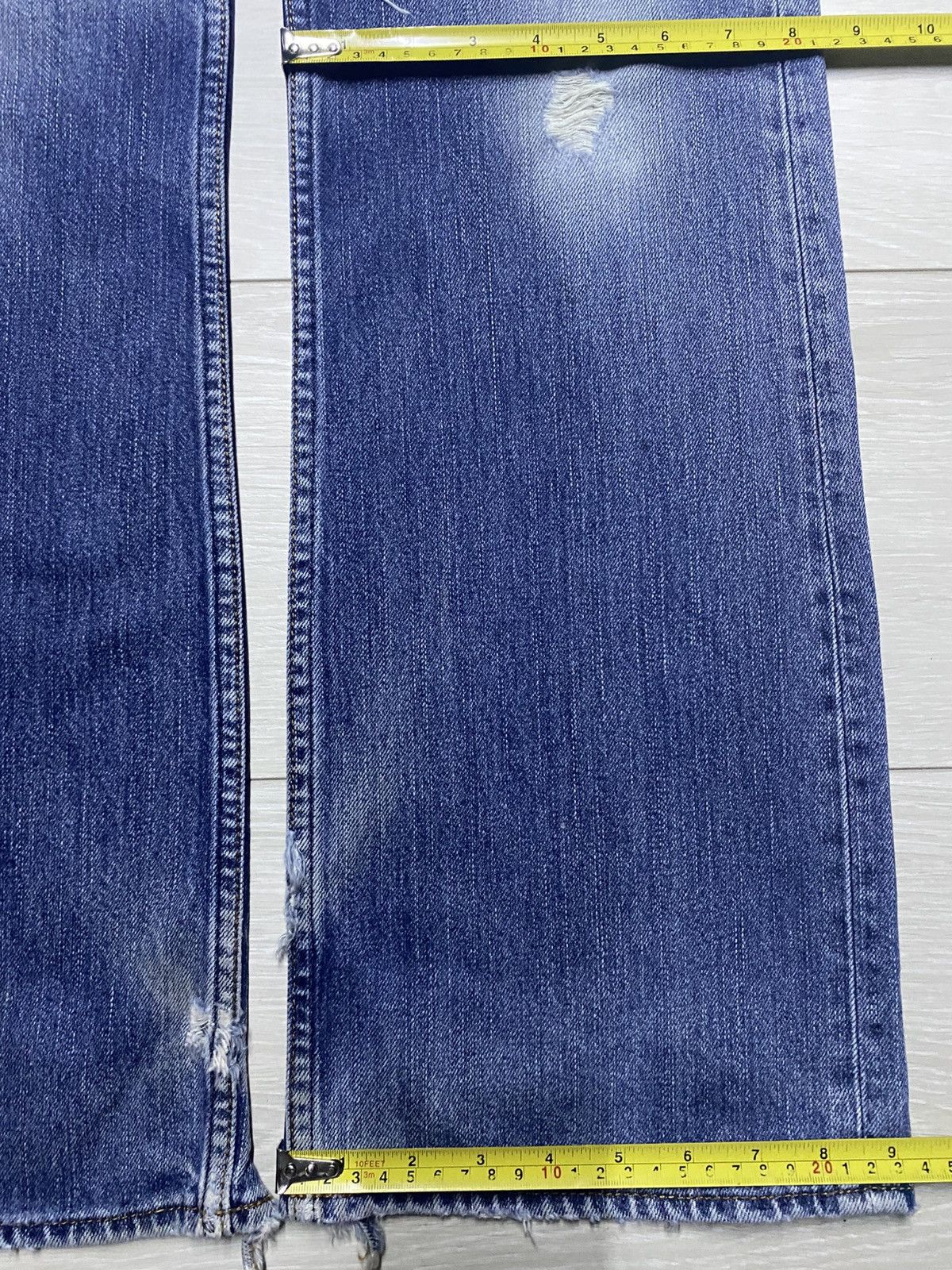 If Six Was Nine Vintage Bobson Crack Wash Distressed Flare Bootcut Jeans Size US 31 - 19 Thumbnail