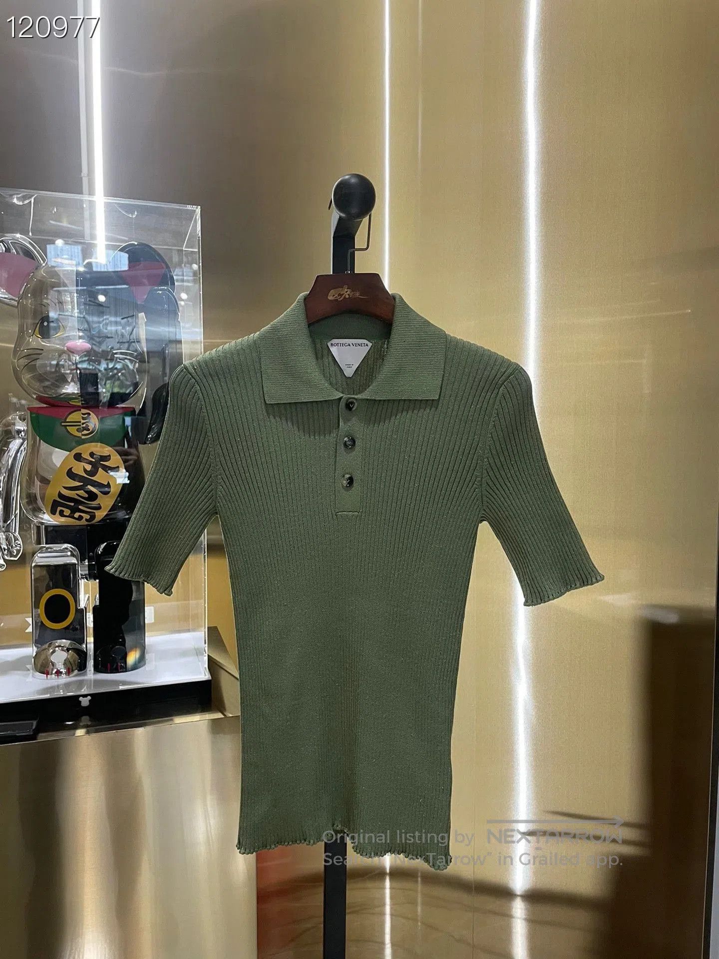 BV By Bodega BV Women's Ribbed Short Sleeve Polo. Size XL / US 12-14 / IT 48-50 - 1 Thumbnail