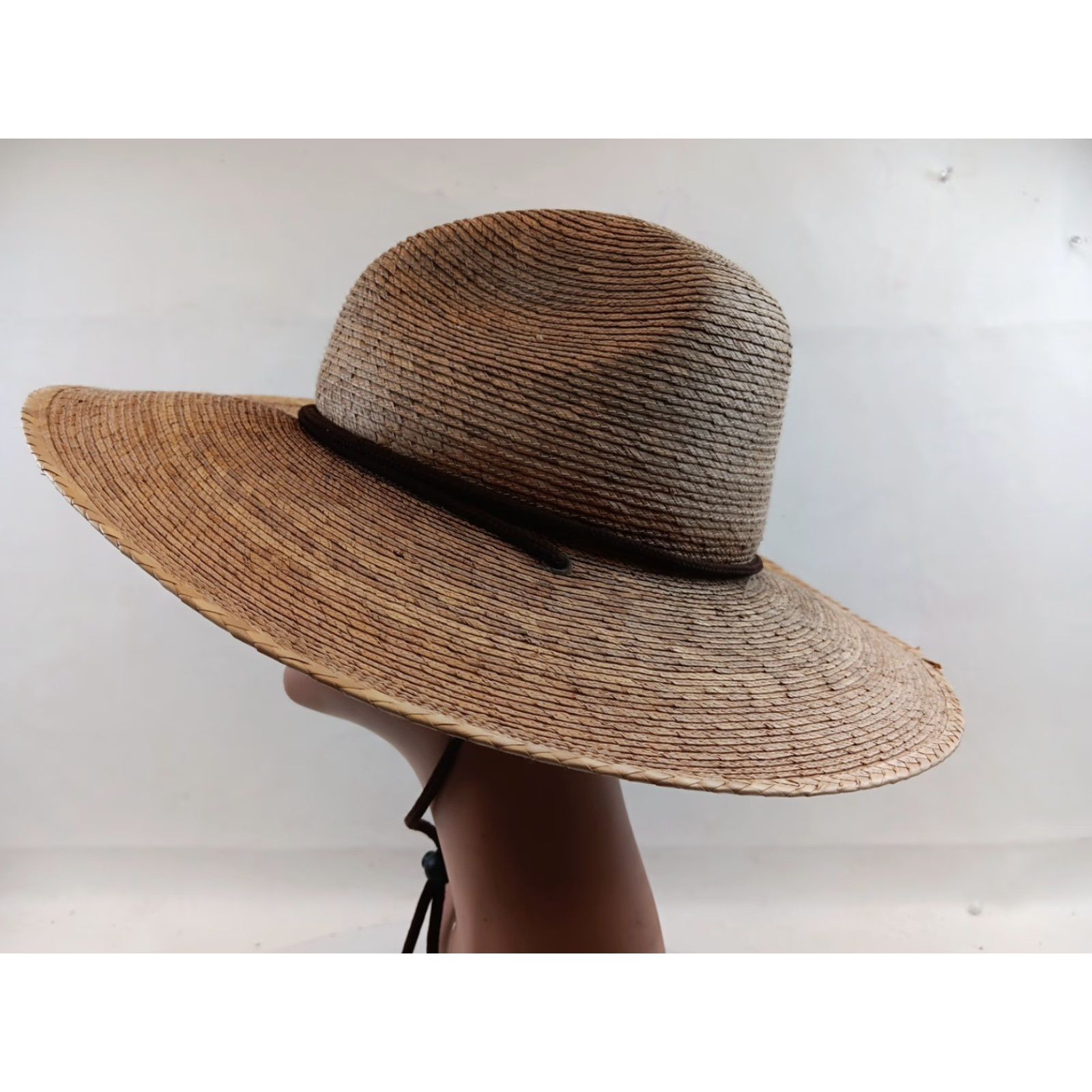 Vintage Tula Abby Hat Sun Hat Women OSFM Natural Straw Palm Lightweight Beach Garden Classic Beach Hat Womens Size ONE SIZE - 6 Thumbnail