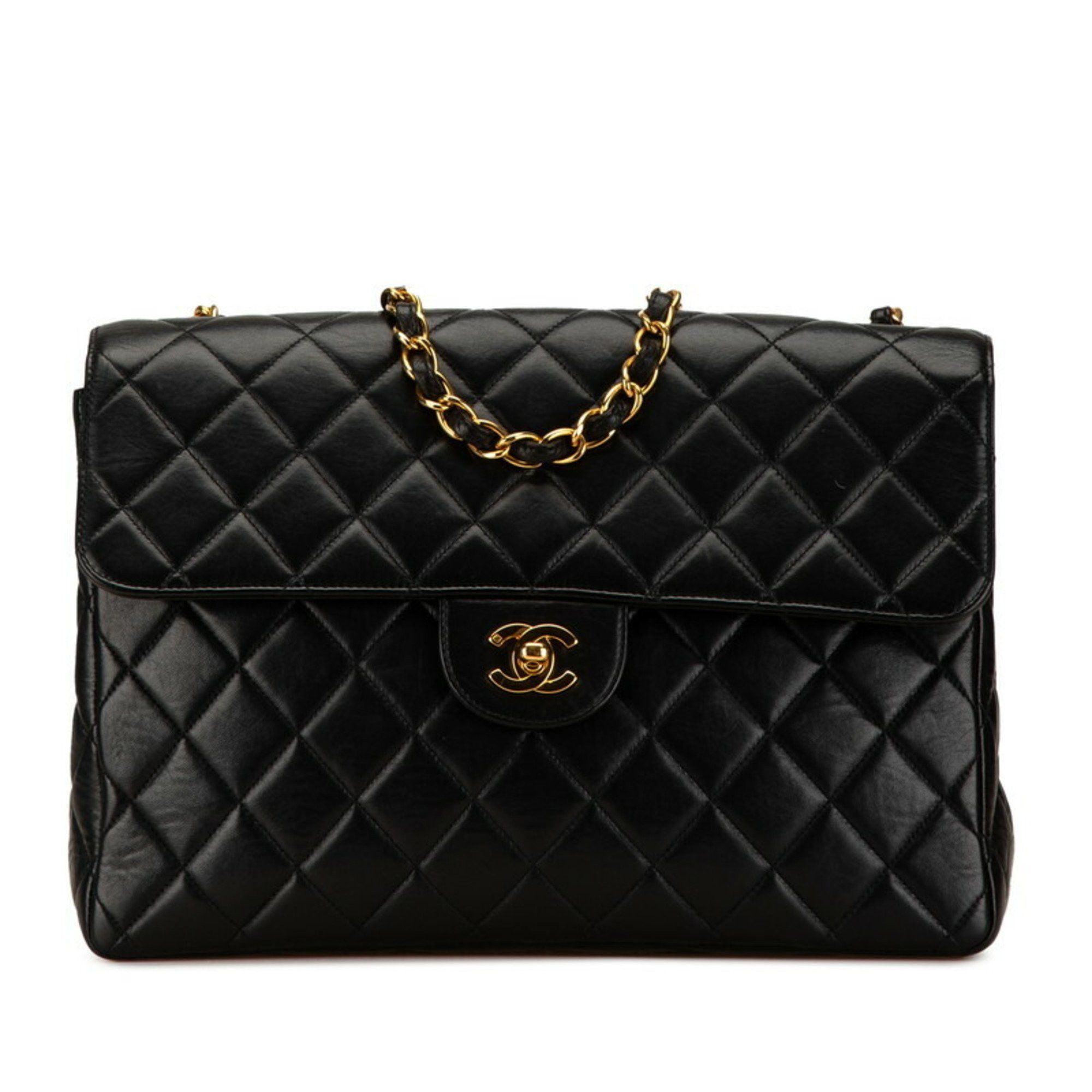 Chanel Chanel Matelasse 30 Coco Mark Chain Shoulder Bag Black Lambskin Women's CHANEL Size ONE SIZE - 1 Thumbnail