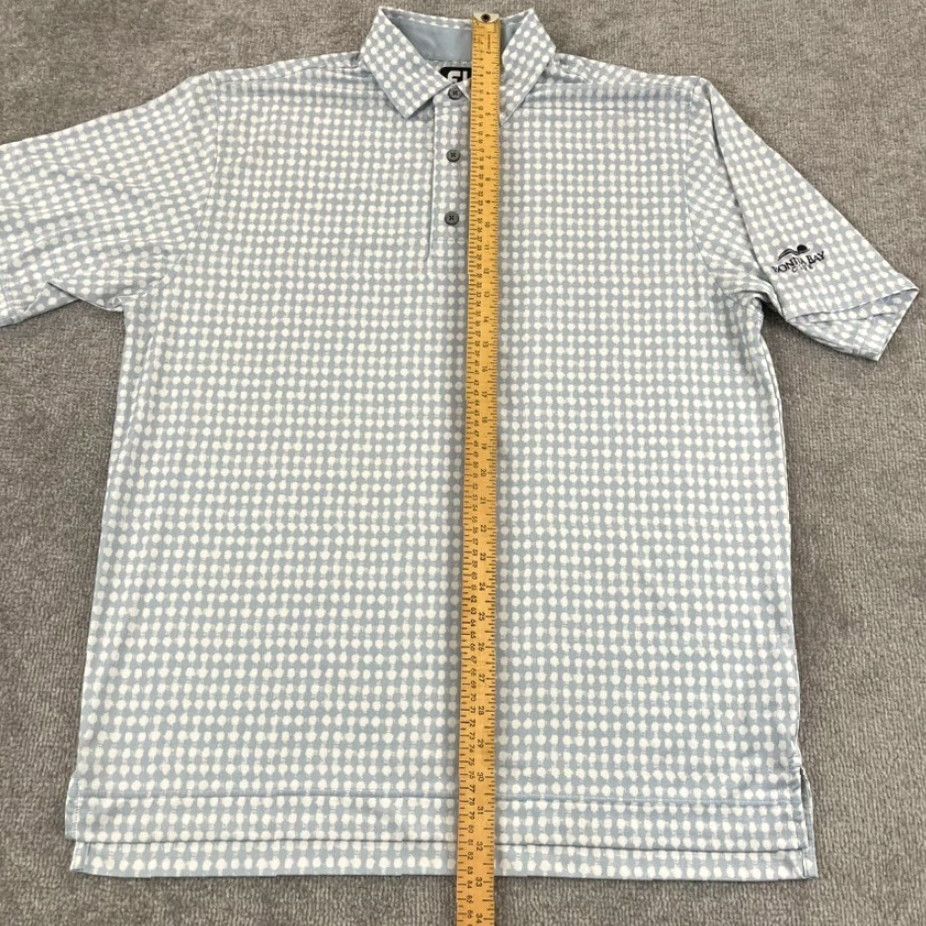 Footjoy FootJoy Polo Shirt Men L Blue White BONITA BAY Golf Club Performance Stretch Size US L / EU 52-54 / 3 - 4 Thumbnail