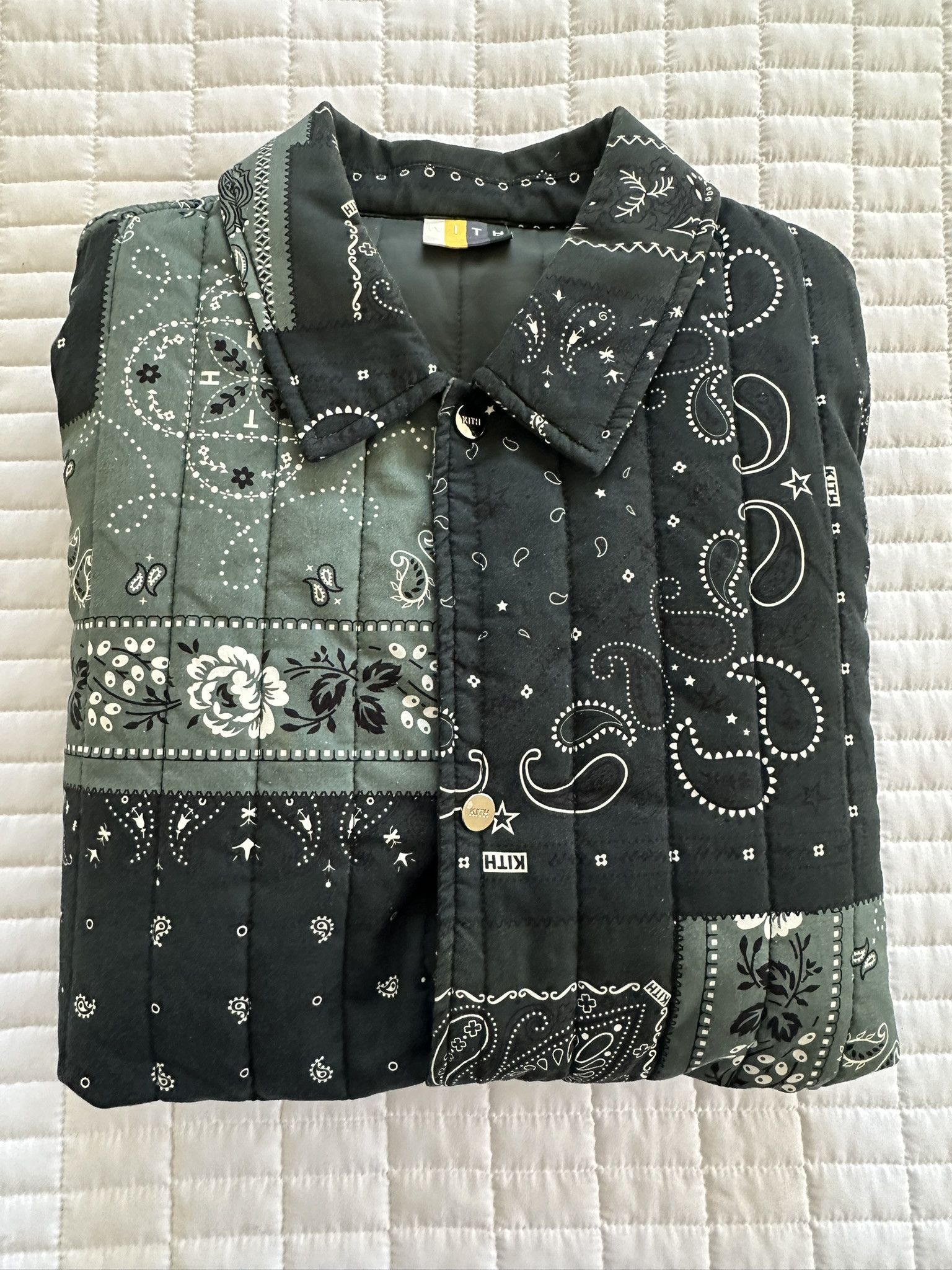Kith Kith Carmine Coaches Jacket Stadium Green Paisley Size US XL / EU 56 / 4 - 14 Thumbnail