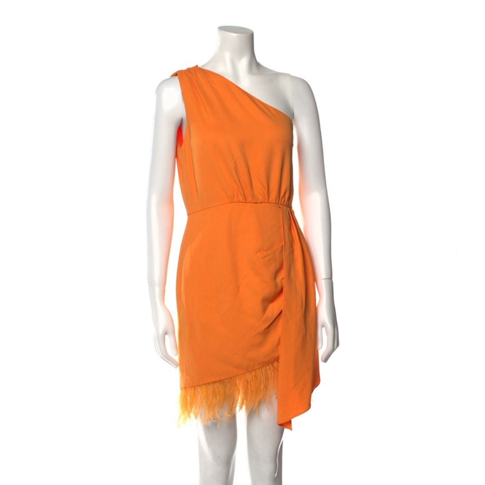 Saylor Saylor Audrie One-Shoulder Feather trimmed Mini Dress S Size S / US 4 / IT 40 - 2 Thumbnail