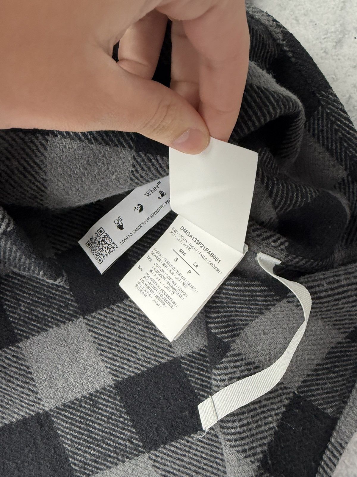 Off-White Off-white arrow flannel shirt grey Size US S / EU 44-46 / 1 - 4 Thumbnail