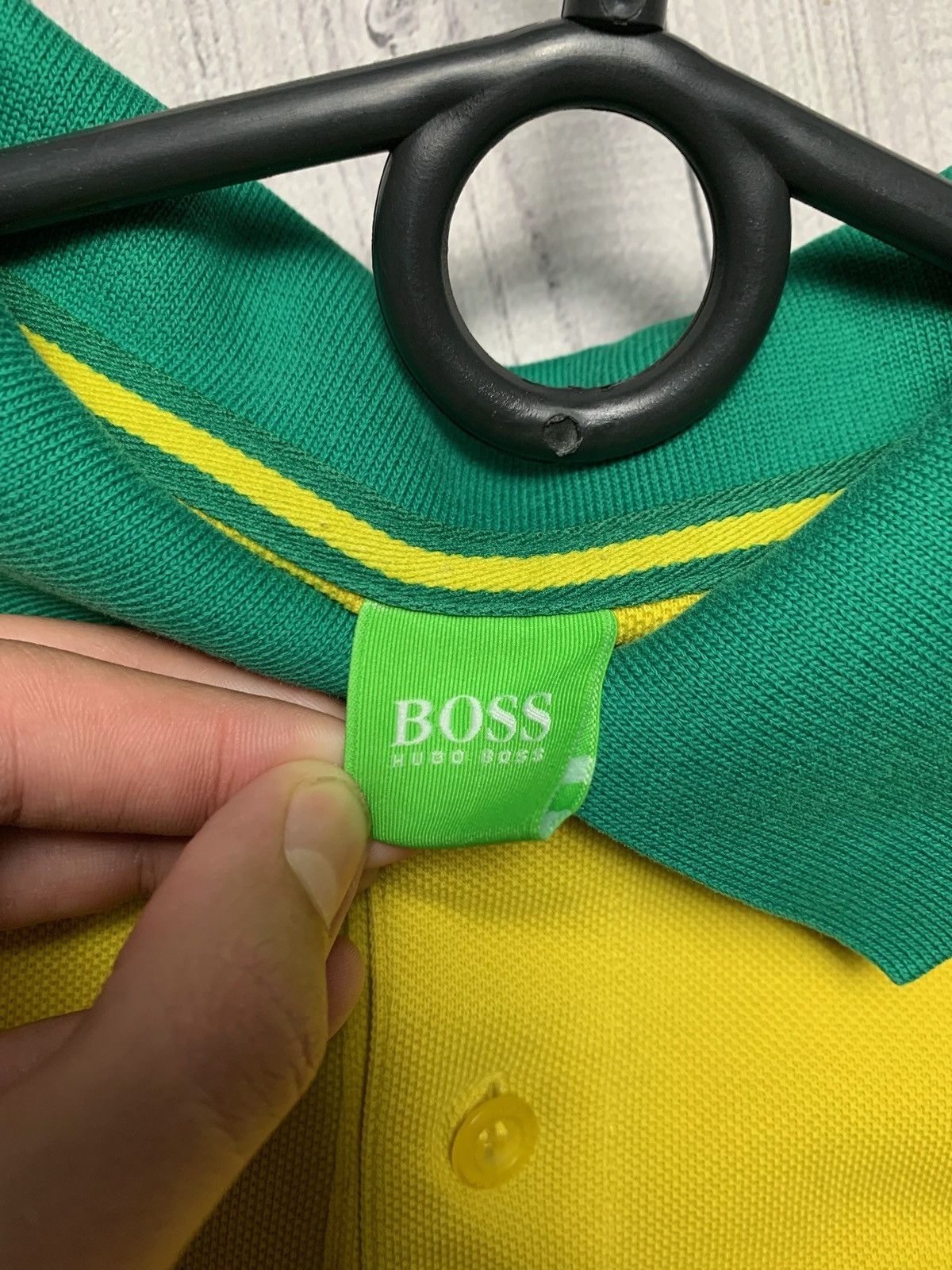 Hugo Boss × Vintage Vintage polo Brazil Hugo Boss rare yellow size S logo Size US S / EU 44-46 / 1 - 3 Thumbnail