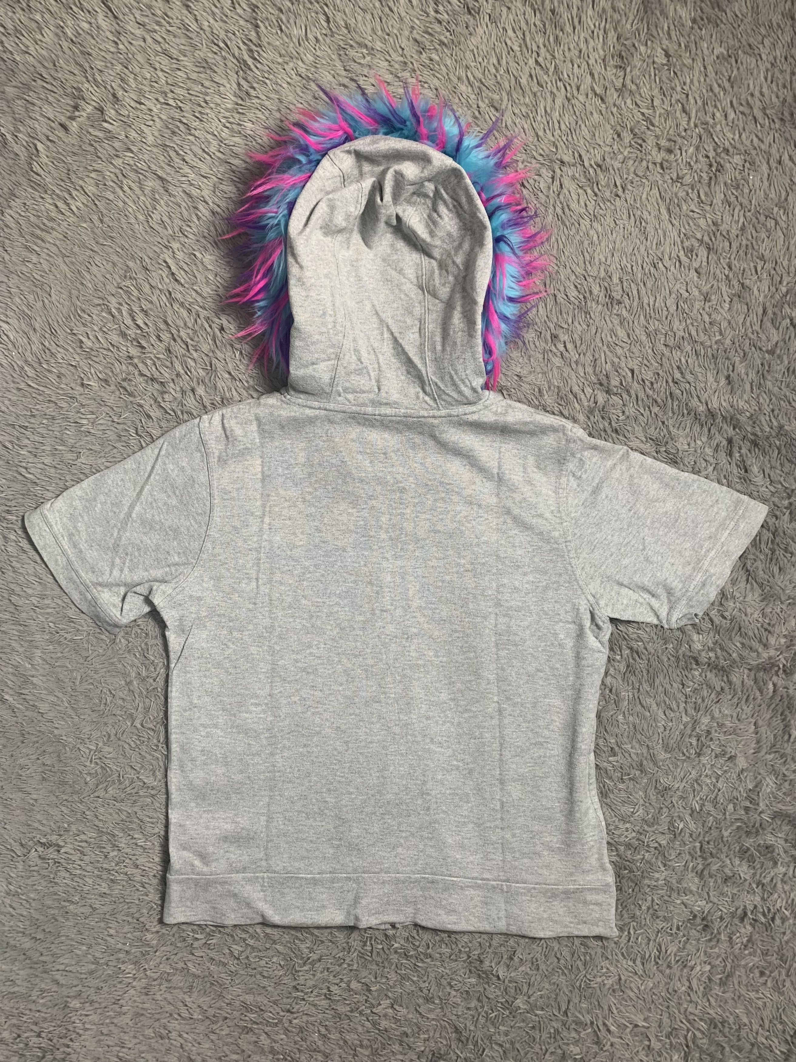 Japanese Brand Japan Poem Faux Fur Short Sleeve Hoodie Size US L / EU 52-54 / 3 - 8 Thumbnail