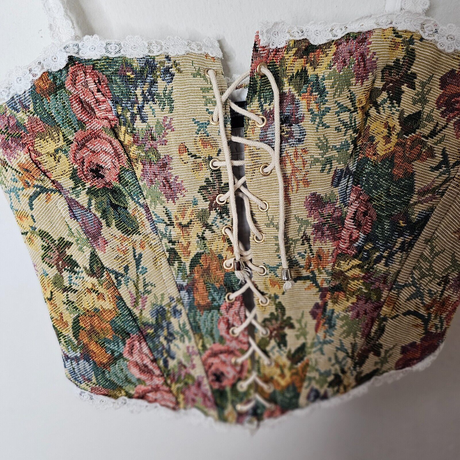 Other Finesse Antoinette Tapestry Royalty Front Lace Up Corset XS Size XS / US 0-2 / IT 36-38 - 4 Thumbnail