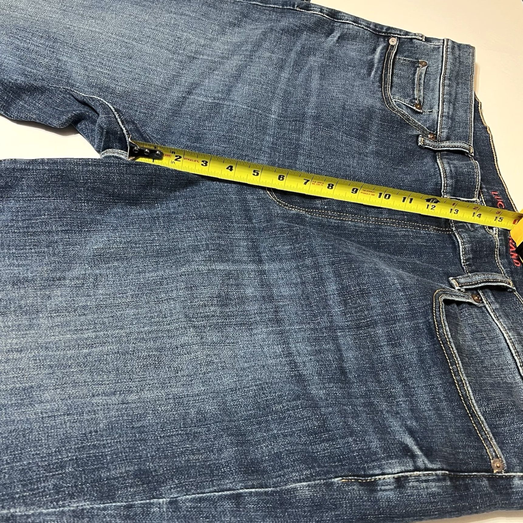 Lucky Brand Lucky Brand Athletic Fit Jeans Men 48x33 Dark Wash Denim 5-Pocket Slim Straight Stretch Button Zip High Rise Carhartt NYC? Size US 32 / EU 48 - 5 Thumbnail