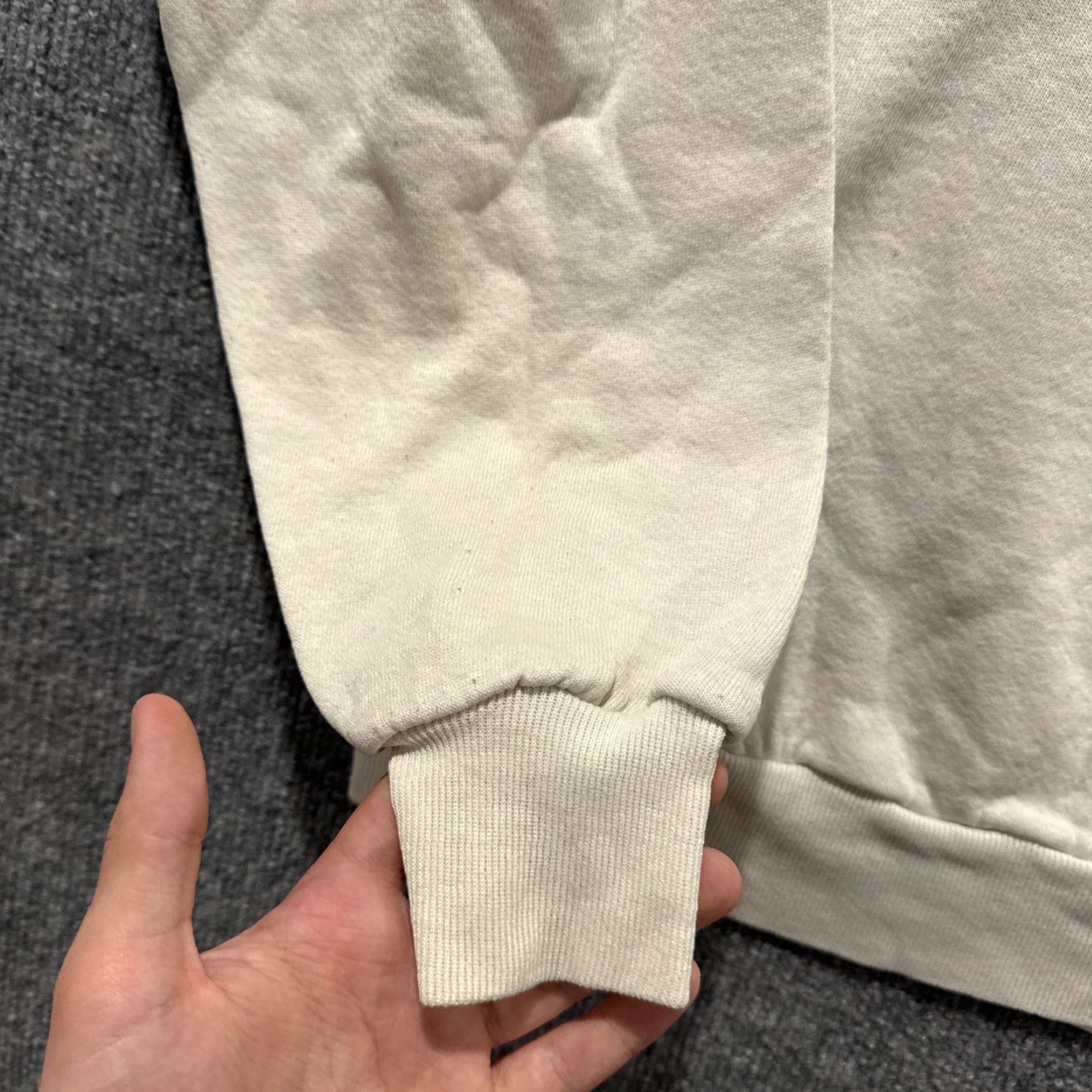 Jerzees VINTAGE 90s JERZEES Sweatshirt Unisex Adults XL White Stained Crewneck HTF Size ONE SIZE - 3 Thumbnail