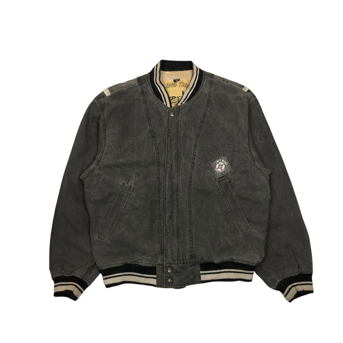 Japanese Brand 🔥VINTAGE FLY BOMBER JACKET CREST CO. BIG LOGO ISSEY MIYAKE Size US M / EU 48-50 / 2 - 2 Thumbnail