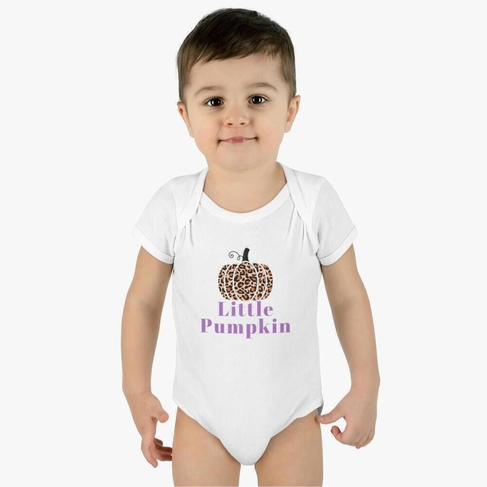 Designer Little Pumpkin Infant Baby Rib Bodysuit Size ONE SIZE - 3 Thumbnail