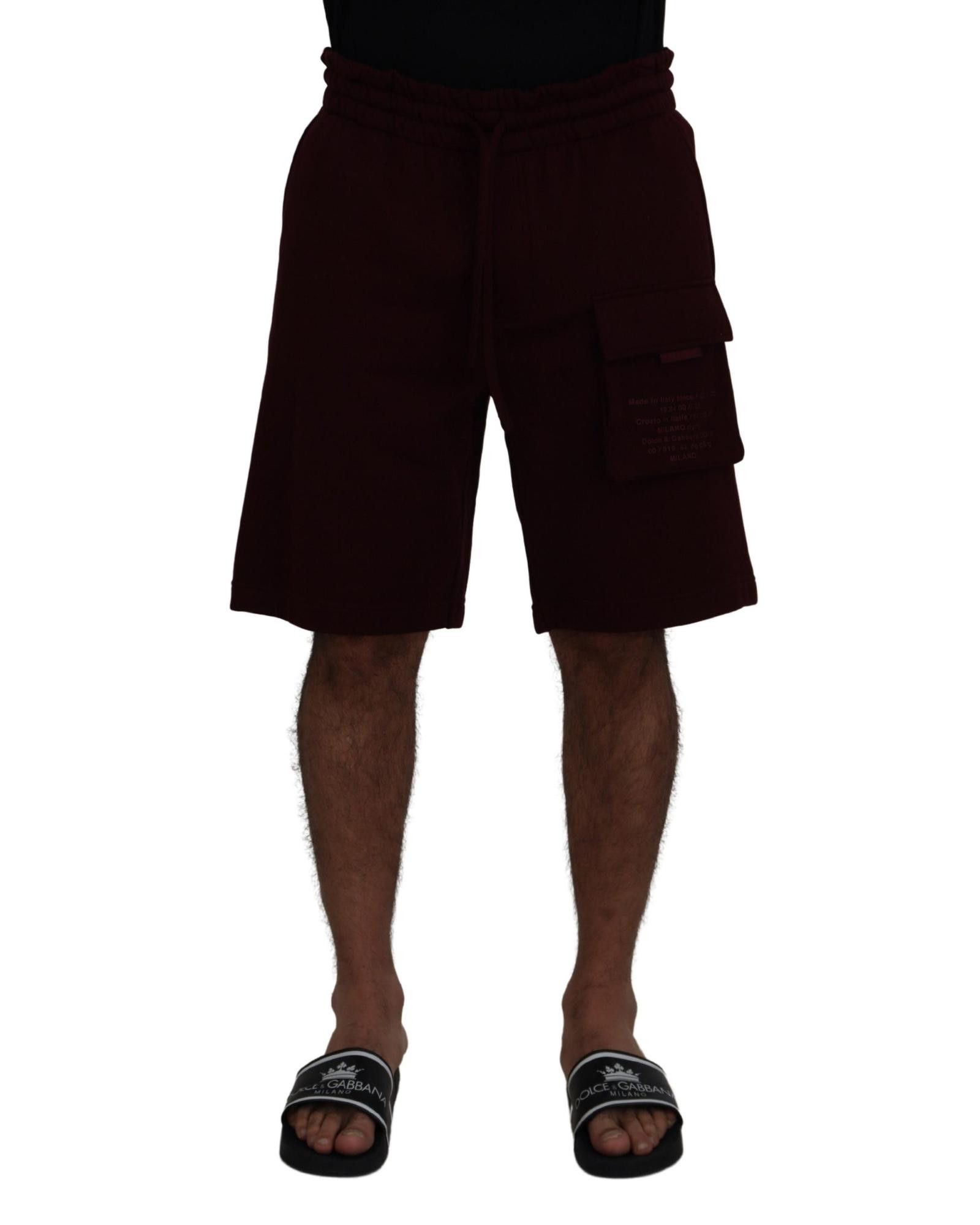 image of Dolce Gabbana Stunning Italian Designer Shorts in Maroon, Men's (Size 34)