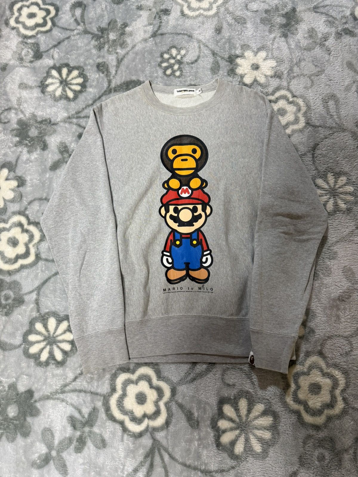 Bape Bape x Mario grey long-sleeve Size US S / EU 44-46 / 1 - 1 Thumbnail