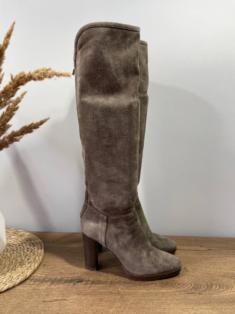 Loro Piana Loro Piana Sharmaine Suede High Knee Boots Womens Brown Size US 6.5 / IT 36.5 - 4 Thumbnail