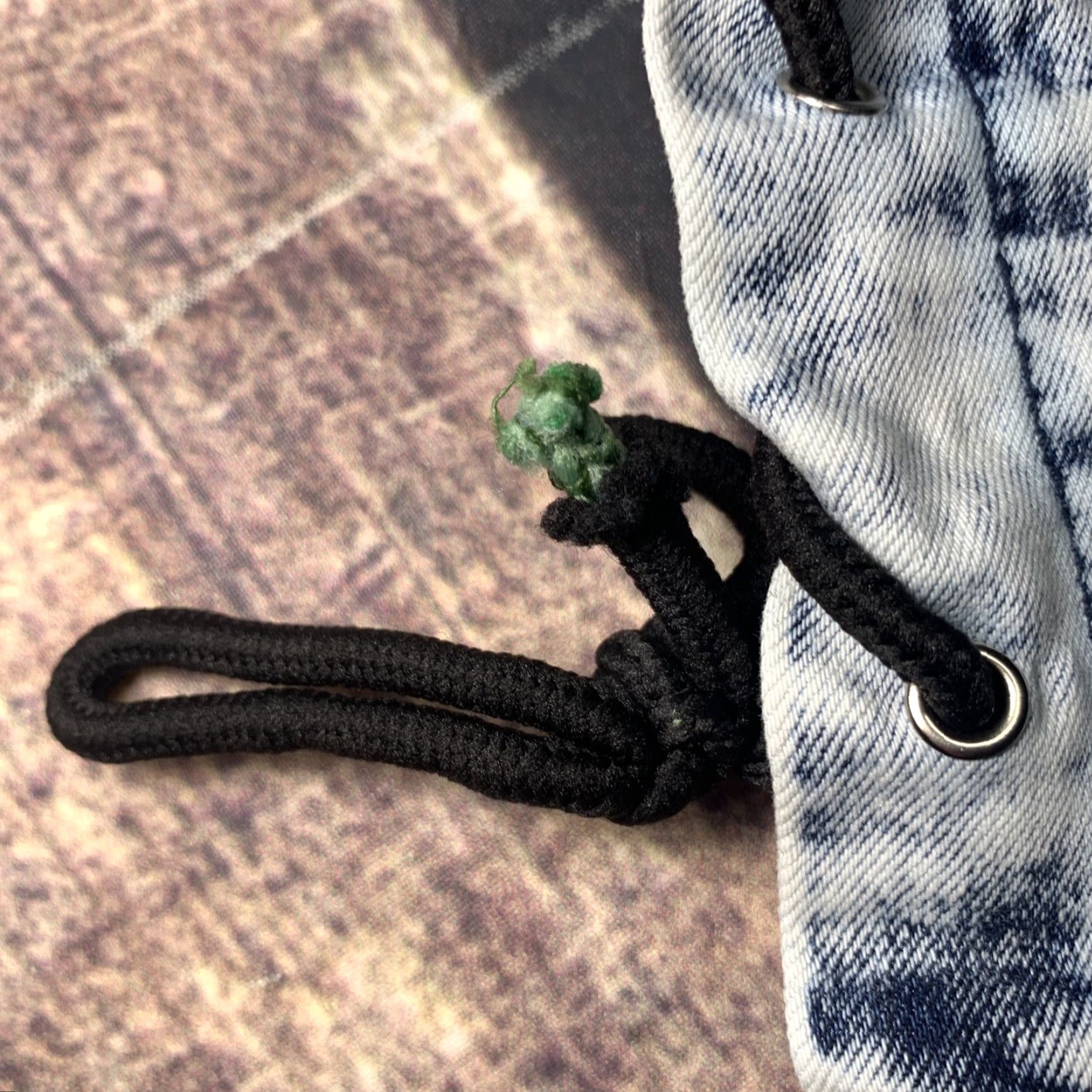 Vintage Between Us Womens Jeans Size 20 Stretch Rope Tie Legs 39 x 26 Acid Wash Blue Denim Size 42" / US 20 - 6 Thumbnail