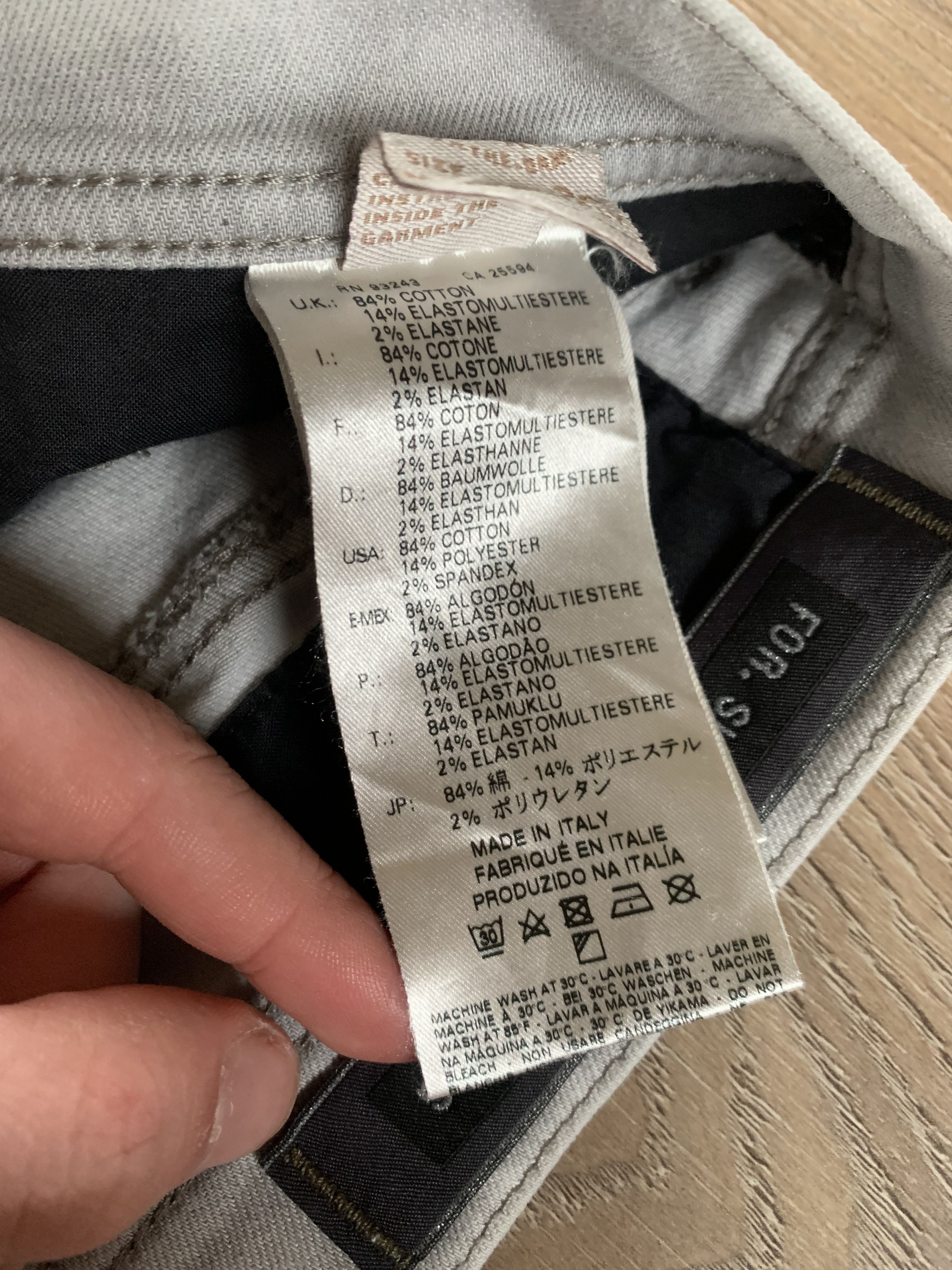 Diesel Diesel Tepphar Slim Carrot Stretch Light Grey Jeans Size US 30 / EU 46 - 11 Thumbnail