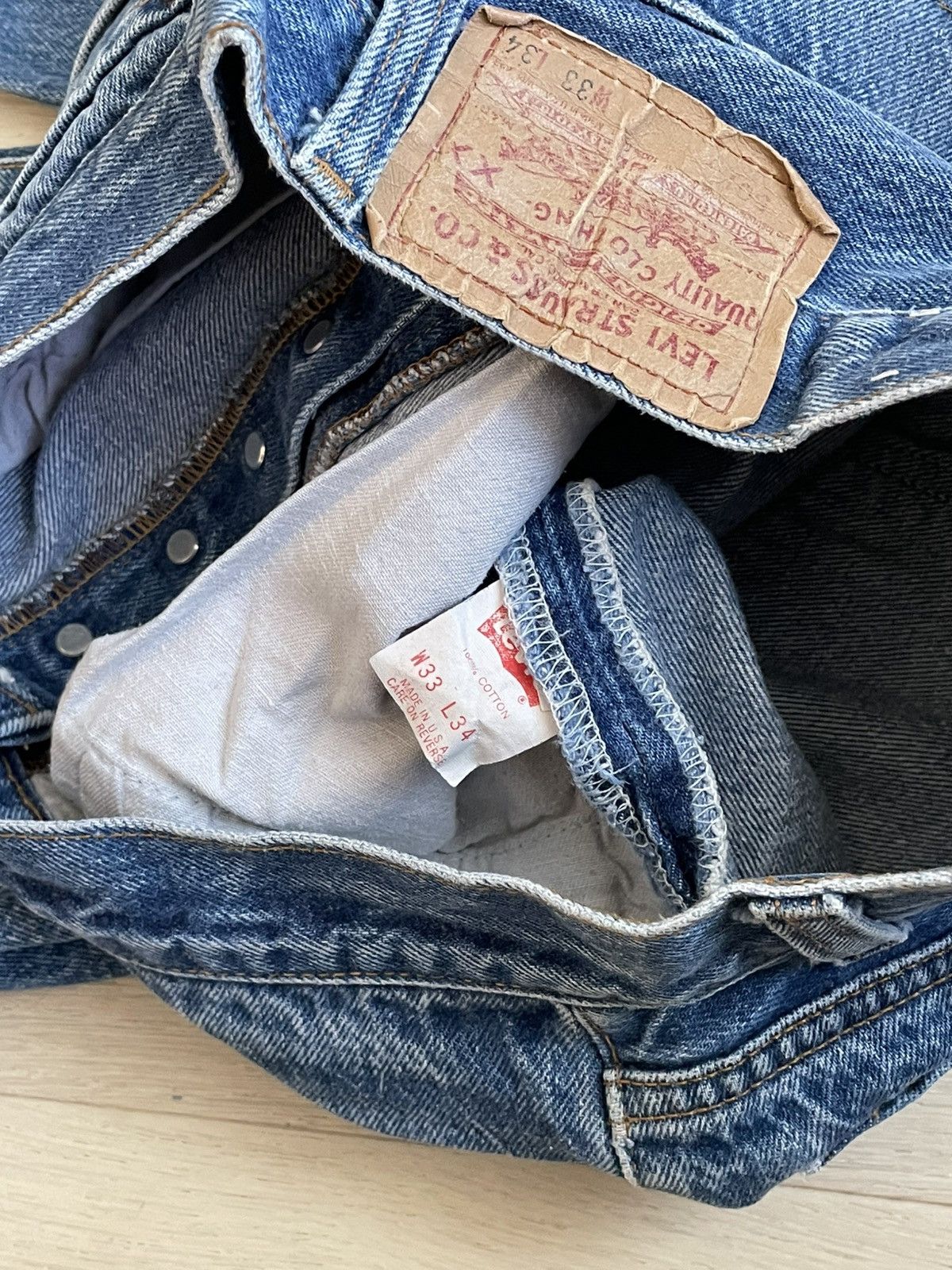 Levi's Levis 501 33x34 vintage denim jeans xx made in usa blue Size US 33 - 4 Thumbnail