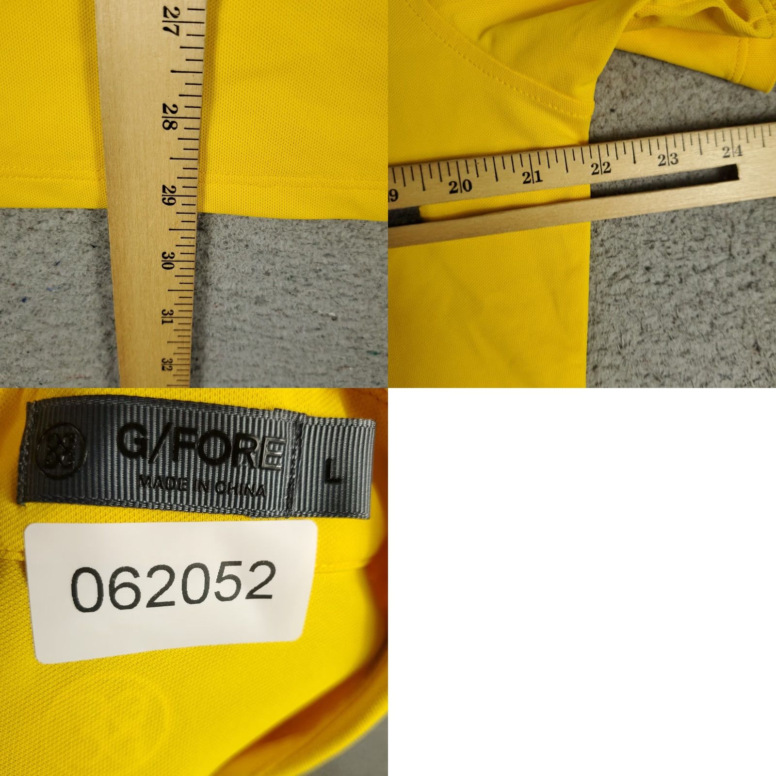 G/FORE G/FORE Polo Shirt Mens Large Yellow Golf Short Sleeve Collared Button Size US L / EU 52-54 / 3 - 8 Thumbnail