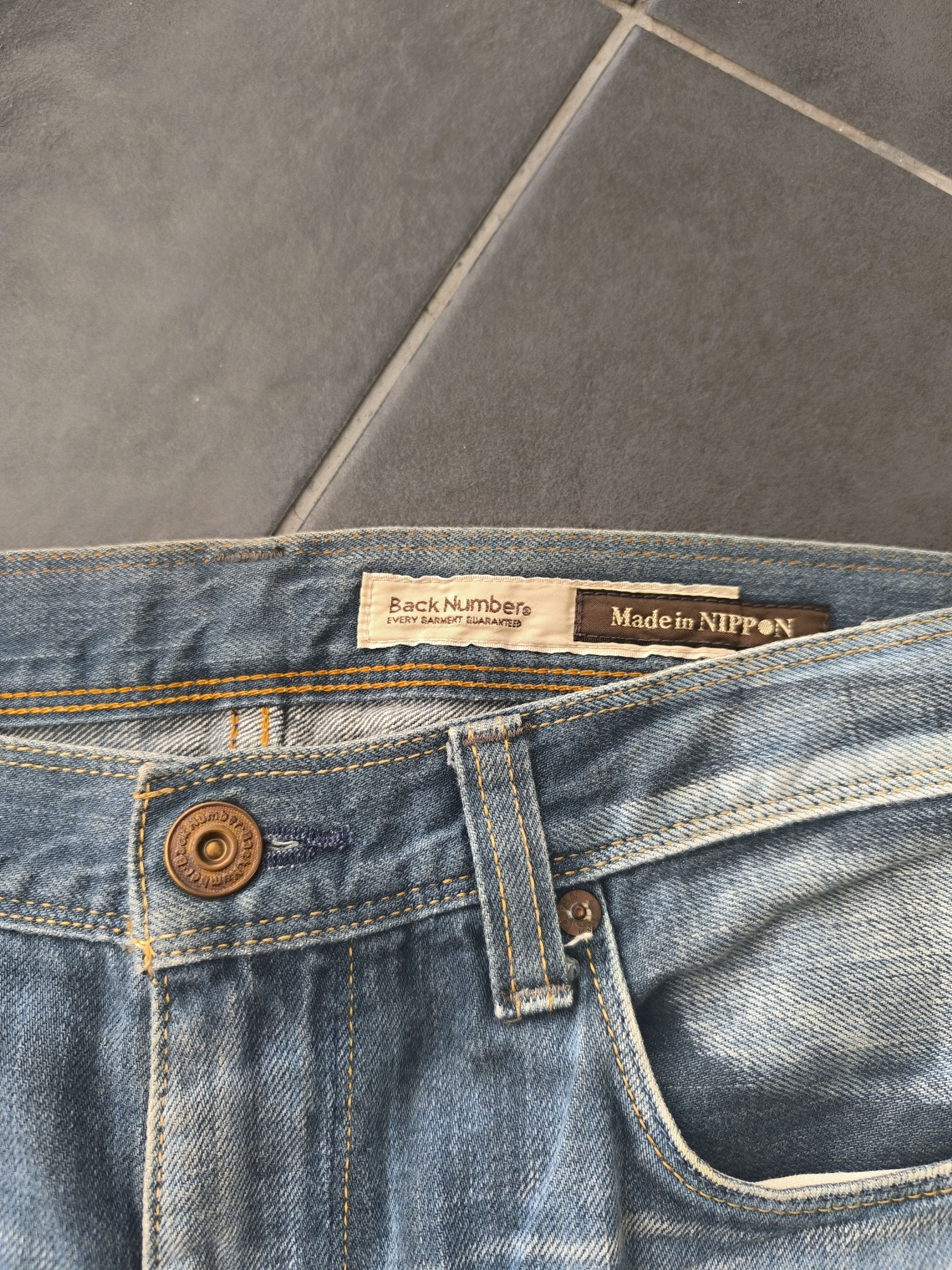 If Six Was Nine × Japanese Brand × Le Grande Bleu (L.G.B.) FLARE JEANS BUCKLE BACK NUMBER JEANS Size US 34 / EU 50 - 4 Thumbnail