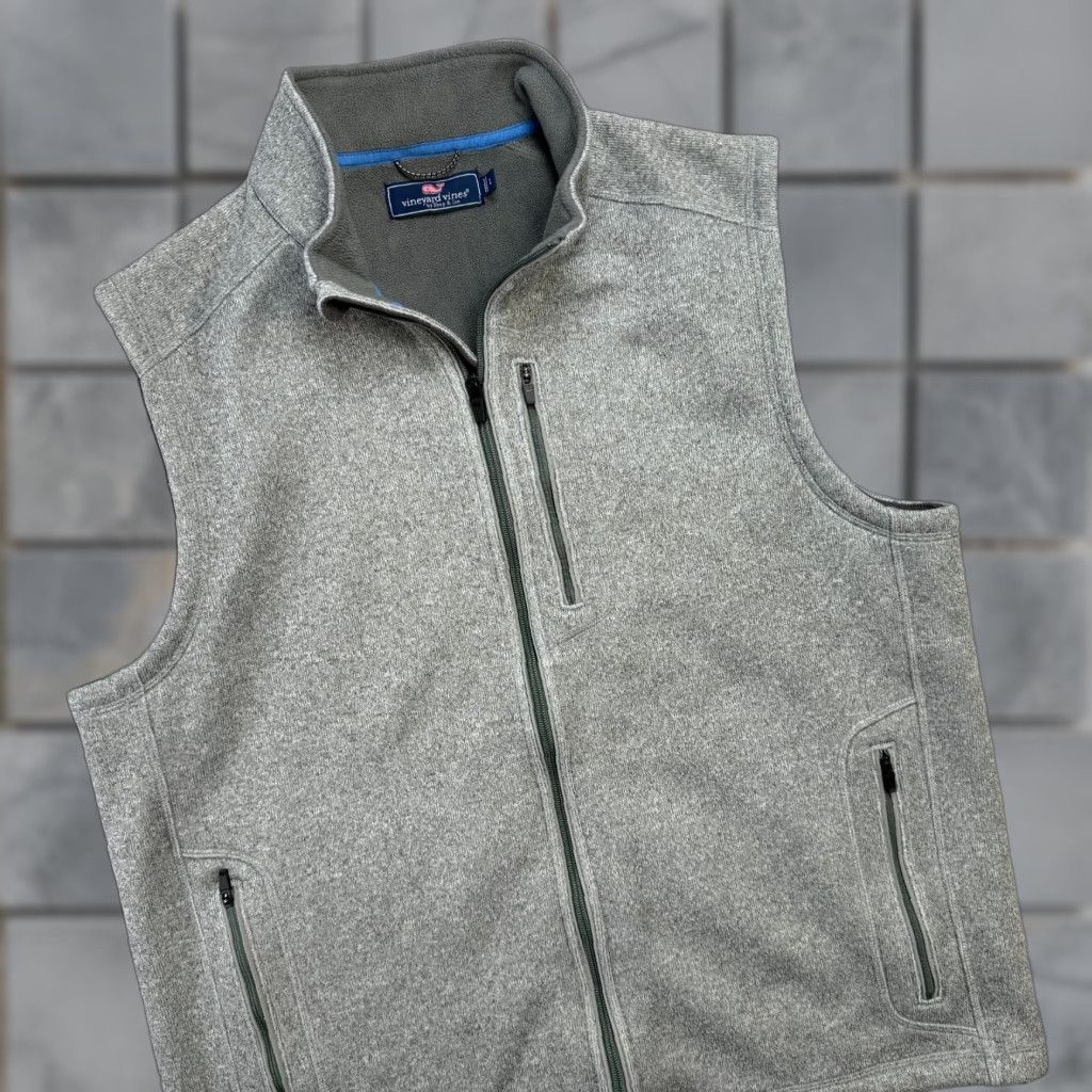 Vineyard Vines Vineyard Vines Vest Mens Large Gray Mountain Sweater Fleece Zip Up Preppy Travel Venturing Size US L / EU 52-54 / 3 - 1 Thumbnail