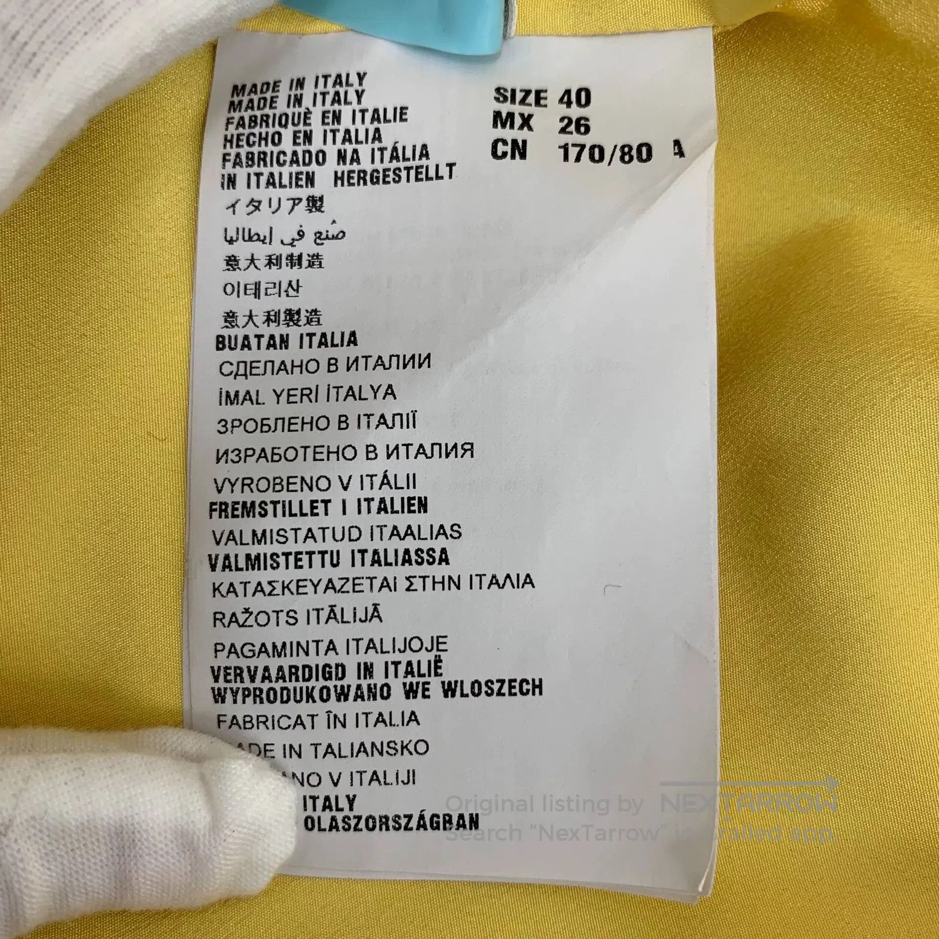 Miu Miu miu miu yellow lambskin zip. Size US M / EU 48-50 / 2 - 7 Thumbnail