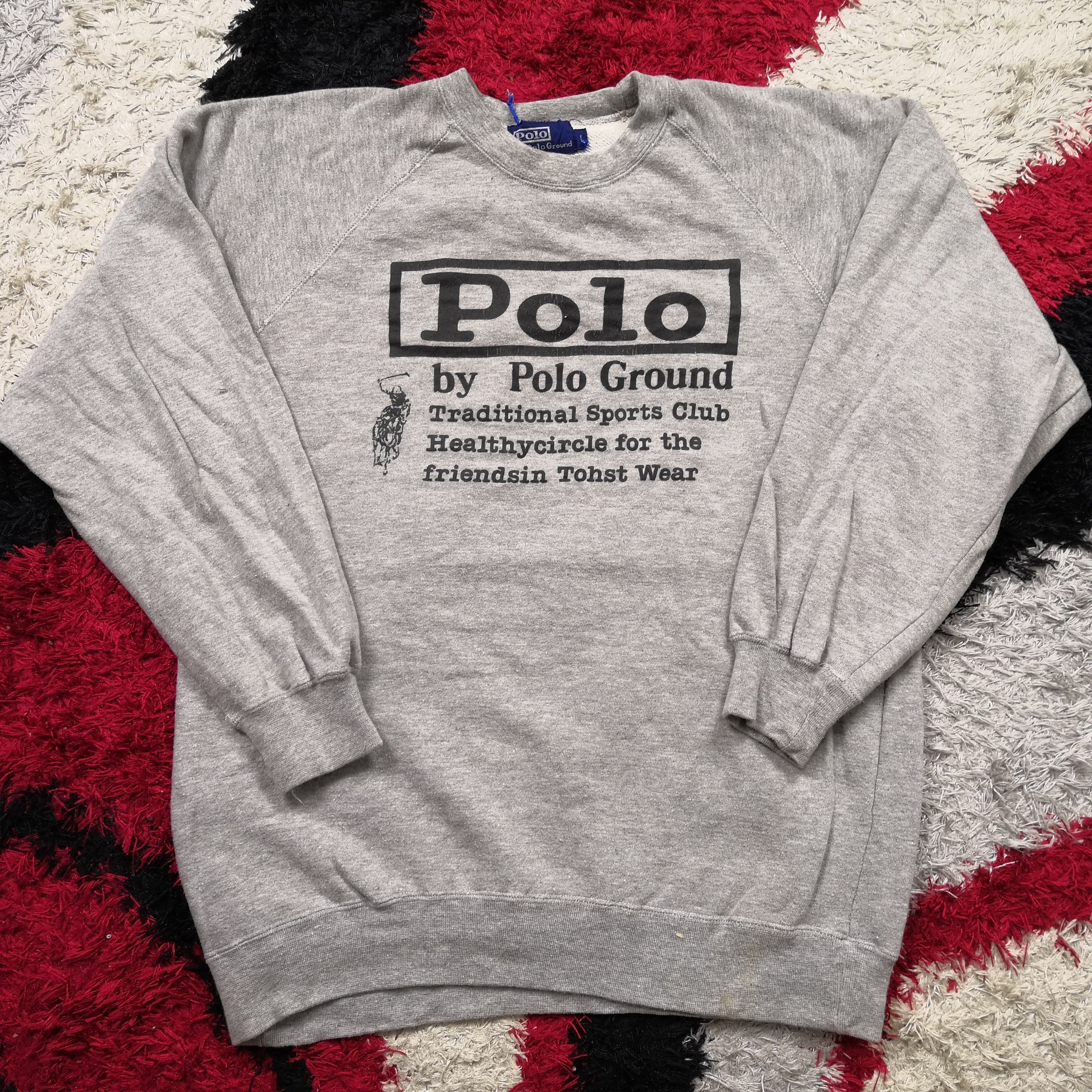 Polo Ralph Lauren × Vintage Vintage Polo Ground Sweatshirt Ralph Lauren Sweatshirt Size US M / EU 48-50 / 2 - 2 Thumbnail
