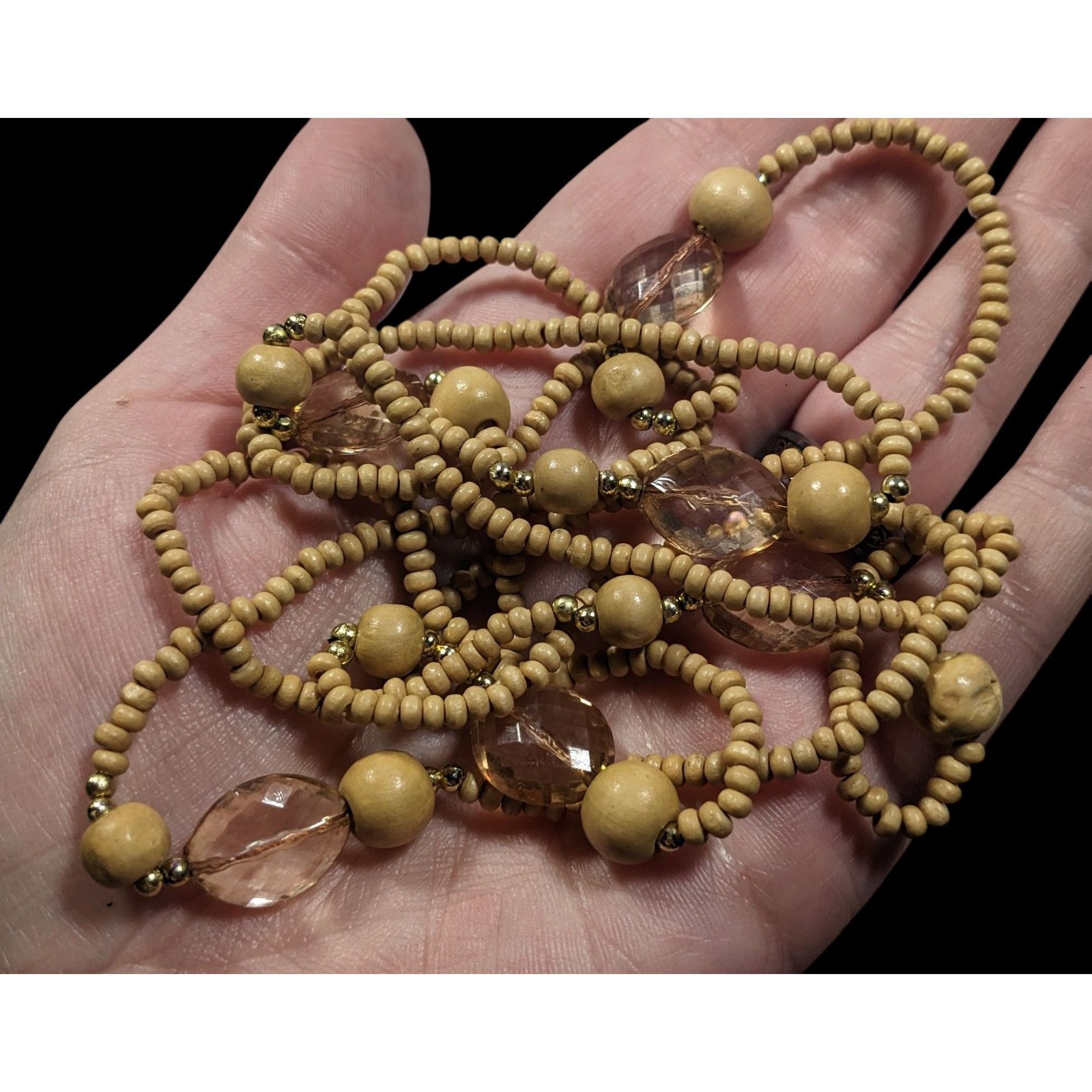 Other Bohemian Nature Themed Wood And Glass Beaded Necklace Size ONE SIZE - 6 Thumbnail