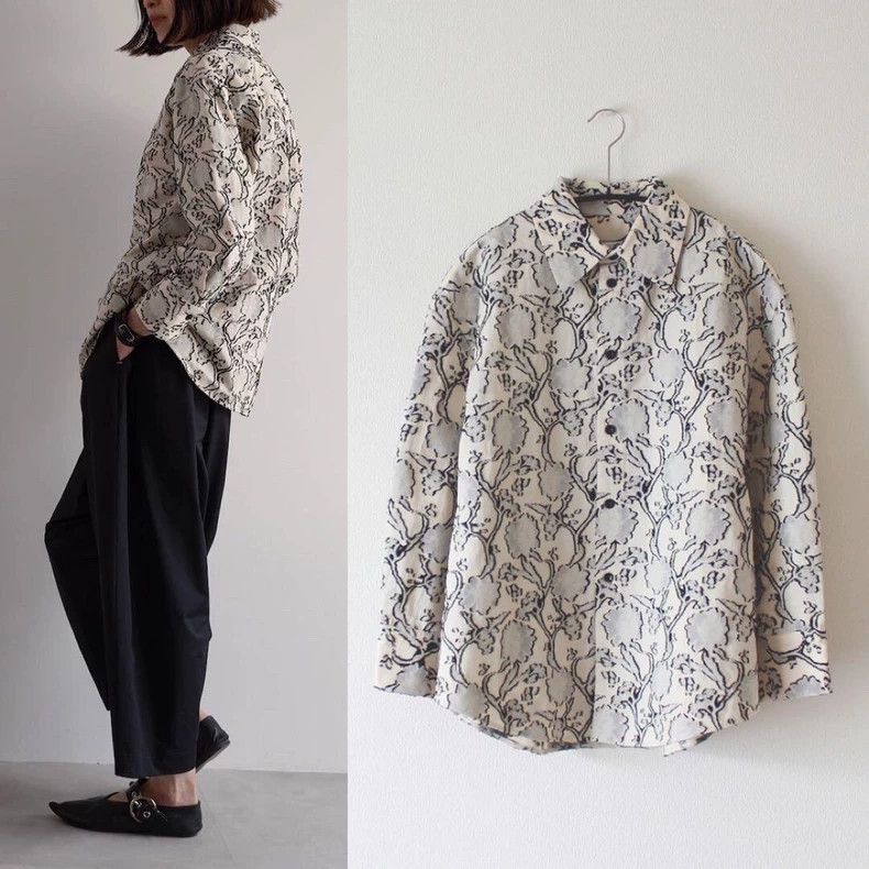 Jil Sander Jil Sander Cotton blend embossed shirt top Size 4XL / US 24-26 - 1 Thumbnail