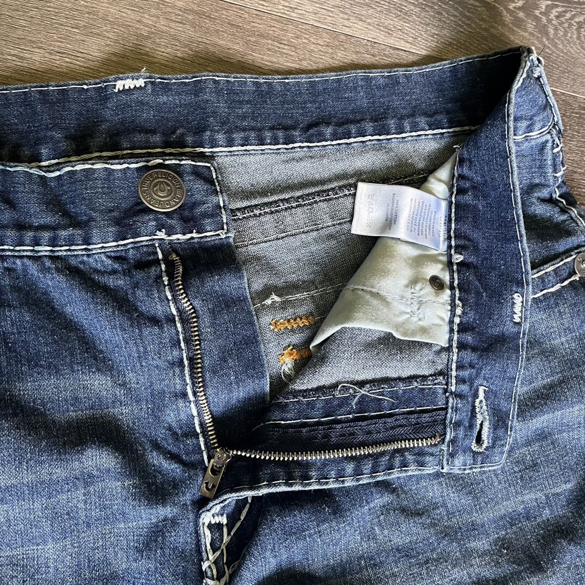 True Religion × Vintage Vintage 2000s True Religion Super T Ricky Denim Jeans 40x33 Size US 40 / EU 56 - 7 Thumbnail