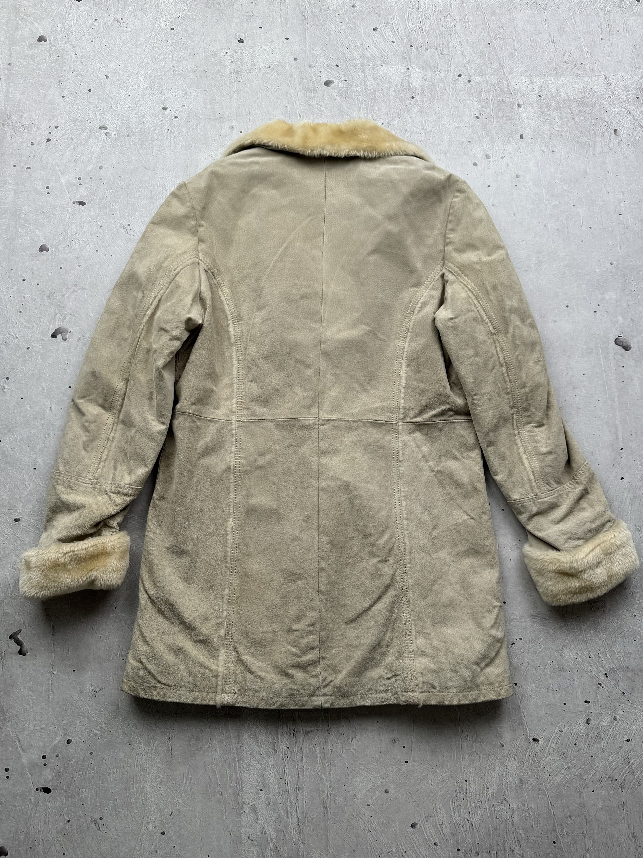 Genuine Leather × Vintage Vintage Real Leather Coat With Faux Fur Collar Size XS / US 0-2 / IT 36-38 - 8 Thumbnail