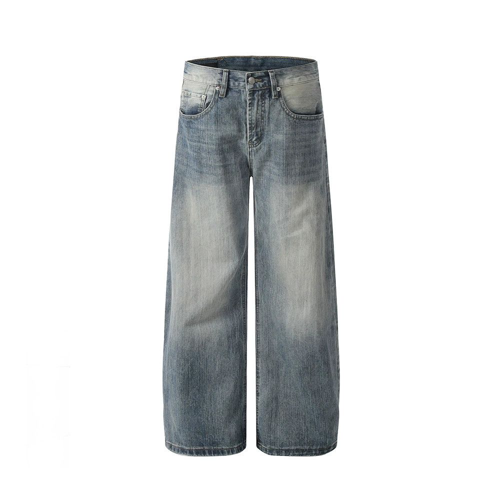 Vintage American retro men's punk distressed washed gradient jeans Size US 34 / EU 50 - 1 Thumbnail
