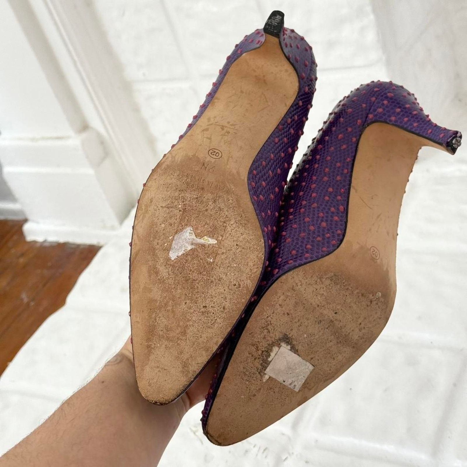 Evan Picone ✧ neon polka dot kitten heels ⋆ vintage evan picone ✧ ⋆ Size US 8.5 / IT 38.5 - 7 Thumbnail