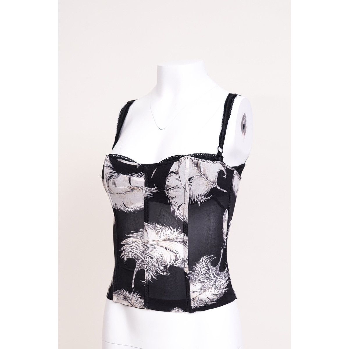 Dolce & Gabbana Dolce & Gabbana 1997 Feather Corset Top Size S / US 4 / IT 40 - 4 Thumbnail