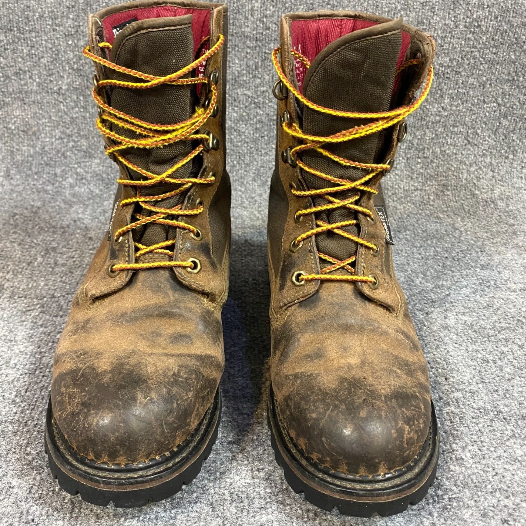 Vintage Northlake Boots Men 11 M Brown Leather Water Resistant 3M Thinsulate Insulation Workwear Leather Combat Mid-Calf Lace Up Rubber Outsole Size US 11 / EU 44 - 5 Thumbnail