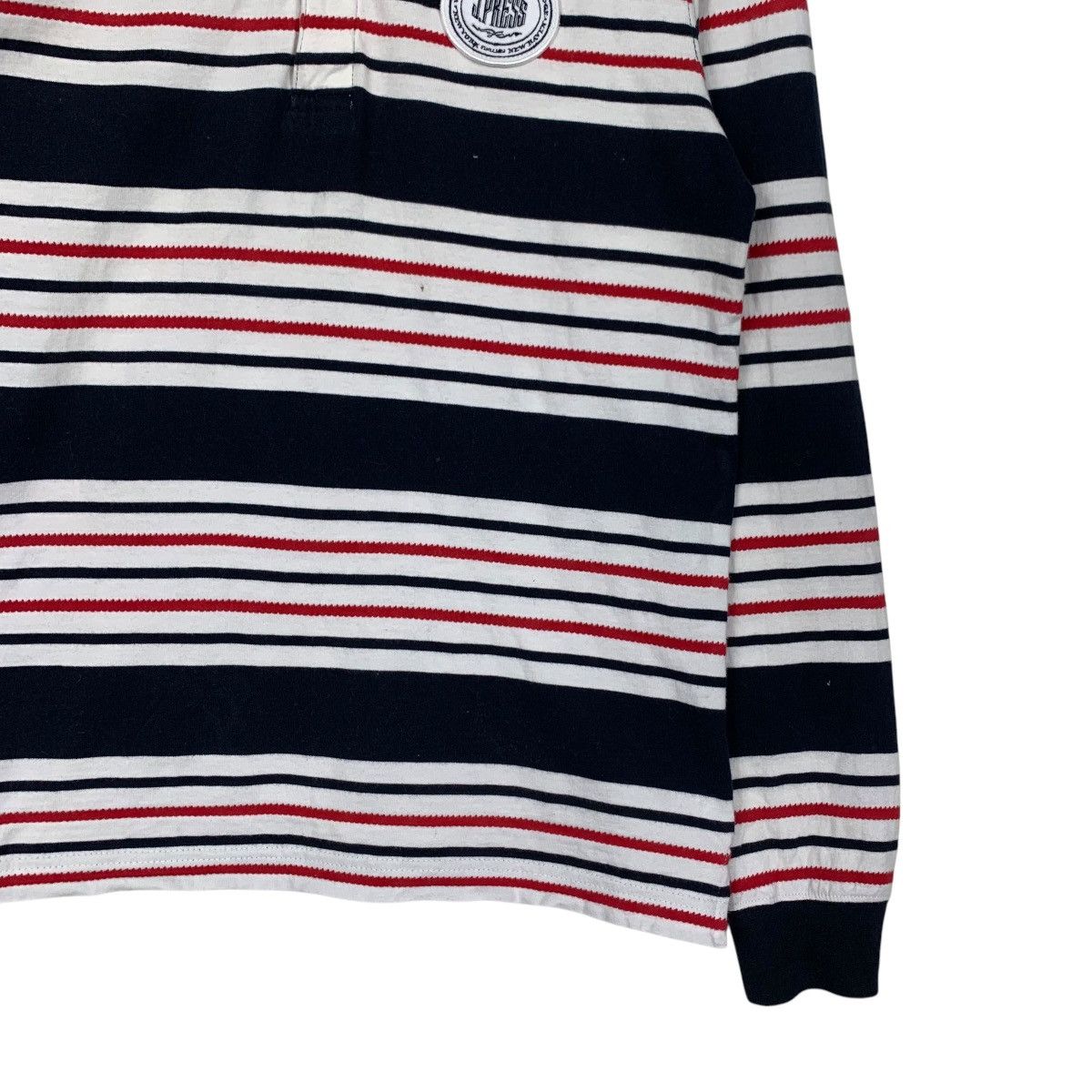 J. Press Vintage J. PRESS Striped Long Sleeve Polo Shirt #2846-C128 Size US S / EU 44-46 / 1 - 8 Thumbnail