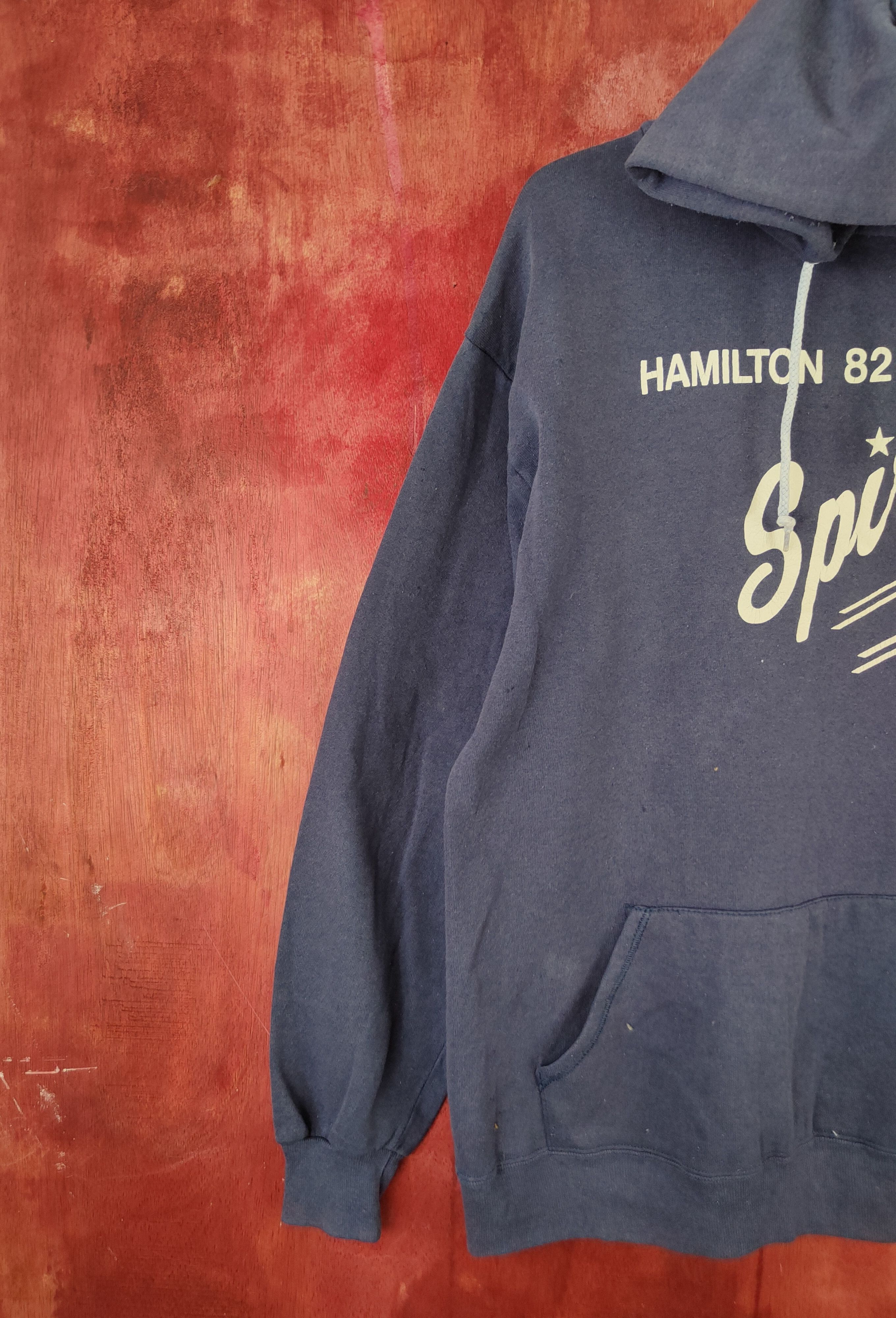 Vintage 82' Hamilton Spirit vintage Faded Hoodie Sweatshirts #S2130 Size US XL / EU 56 / 4 - 4 Thumbnail