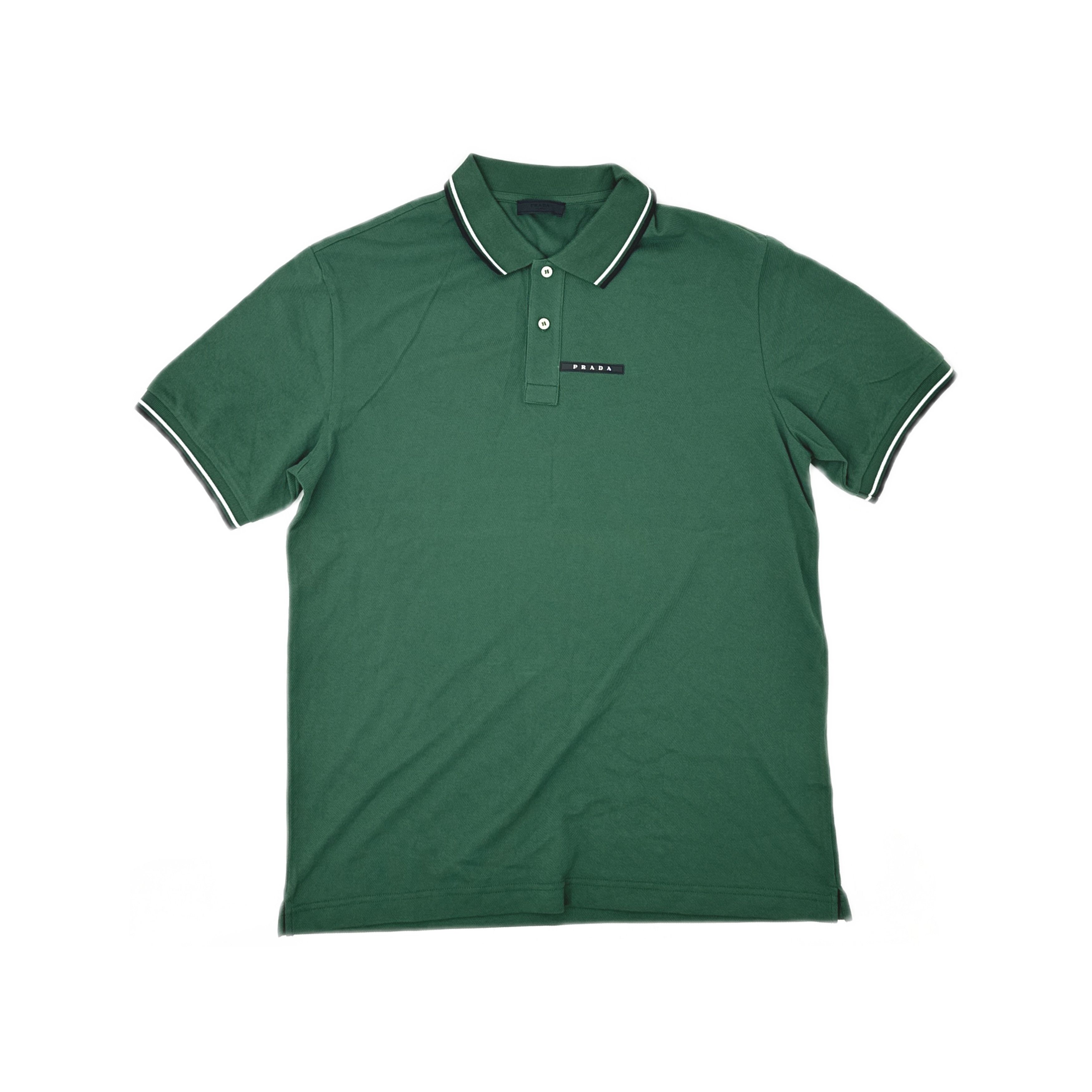 Prada Prada Logo Stripe Polo Shirt Size XXL Size US XXL / EU 58 / 5 - 1 Thumbnail