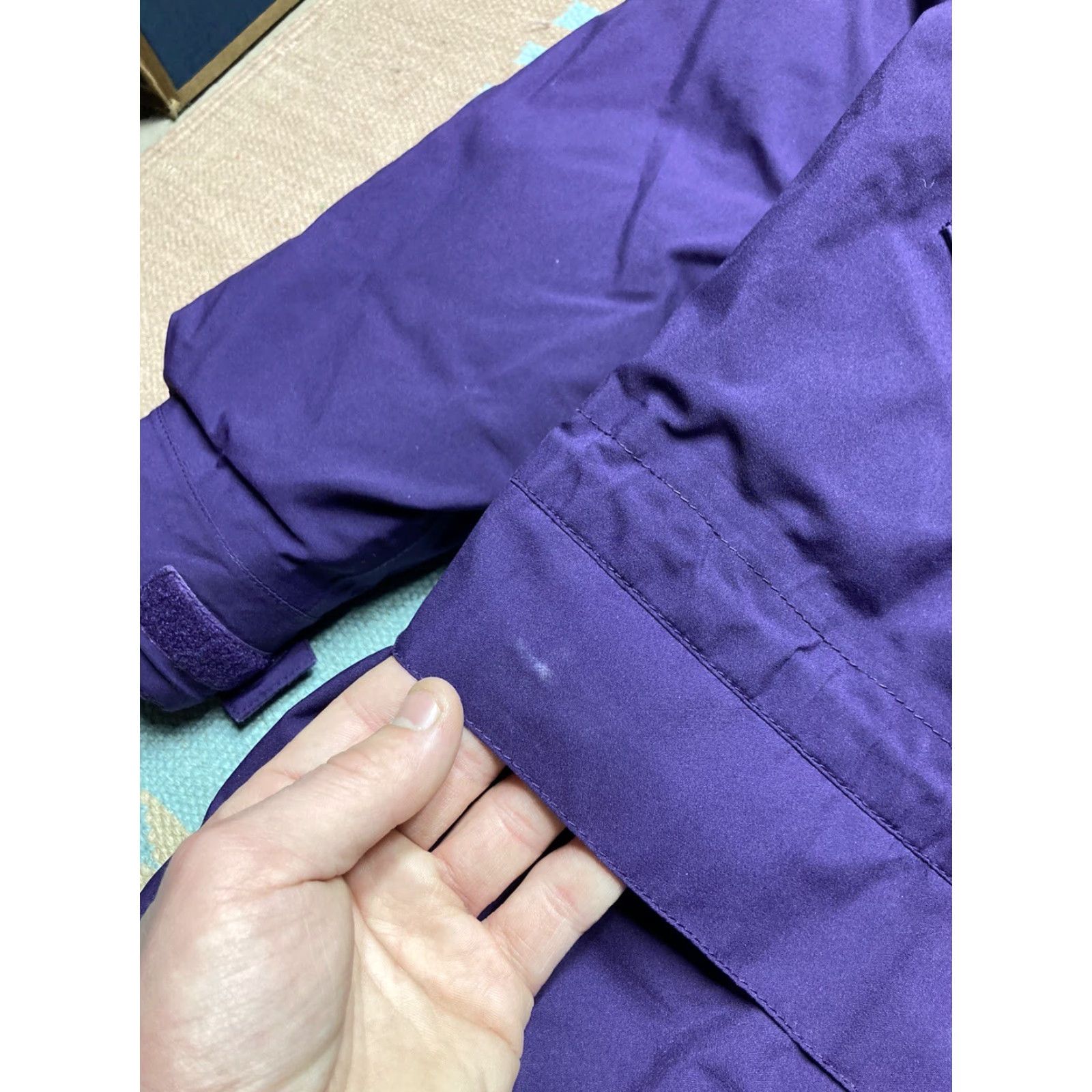 Eddie Bauer VINTAGE Eddie Bauer Ridge Line Goose Down Jacket Women Medium Purple Full Zip Parka Size M / US 6-8 / IT 42-44 - 3 Thumbnail